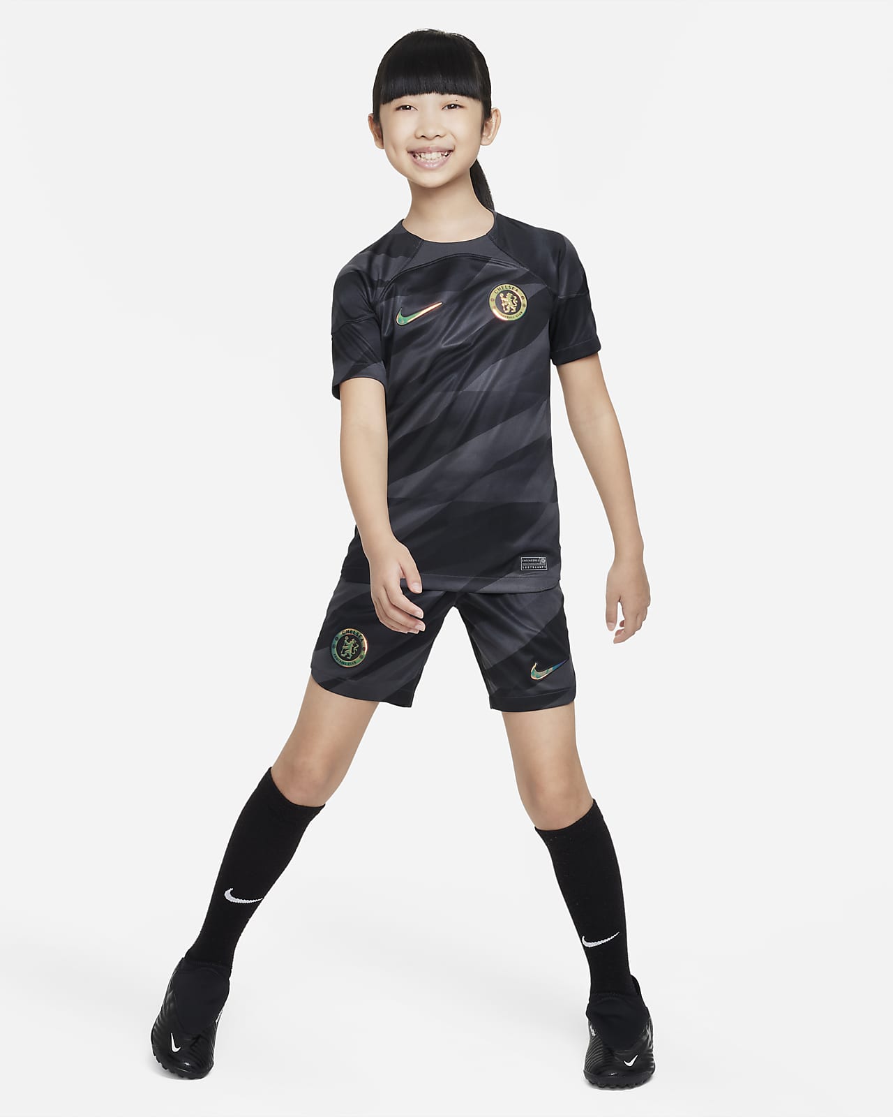 Chelsea F.C. 2023/24 Stadium Third Older Kids' Nike Dri-FIT Football Shirt.  Nike IE