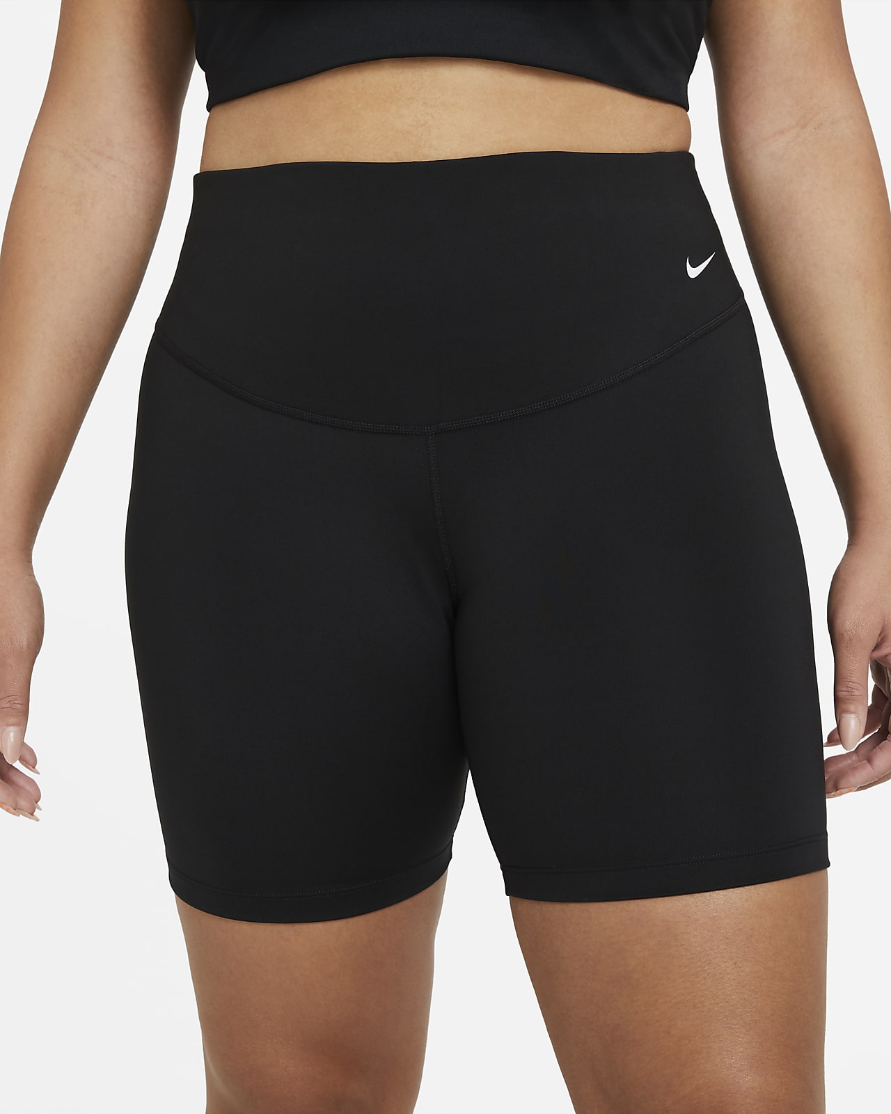 Nike One-cykelshorts mellemhøj talje (18 cm) kvinder (Plus size). DK