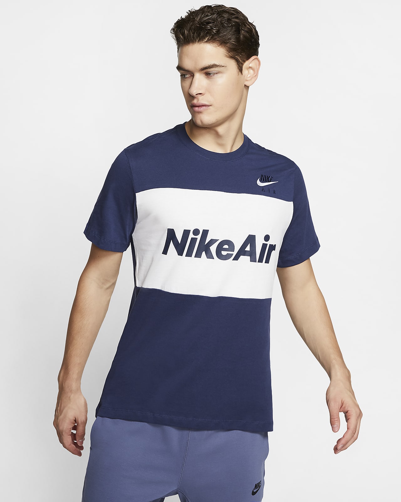blue nike air t shirt