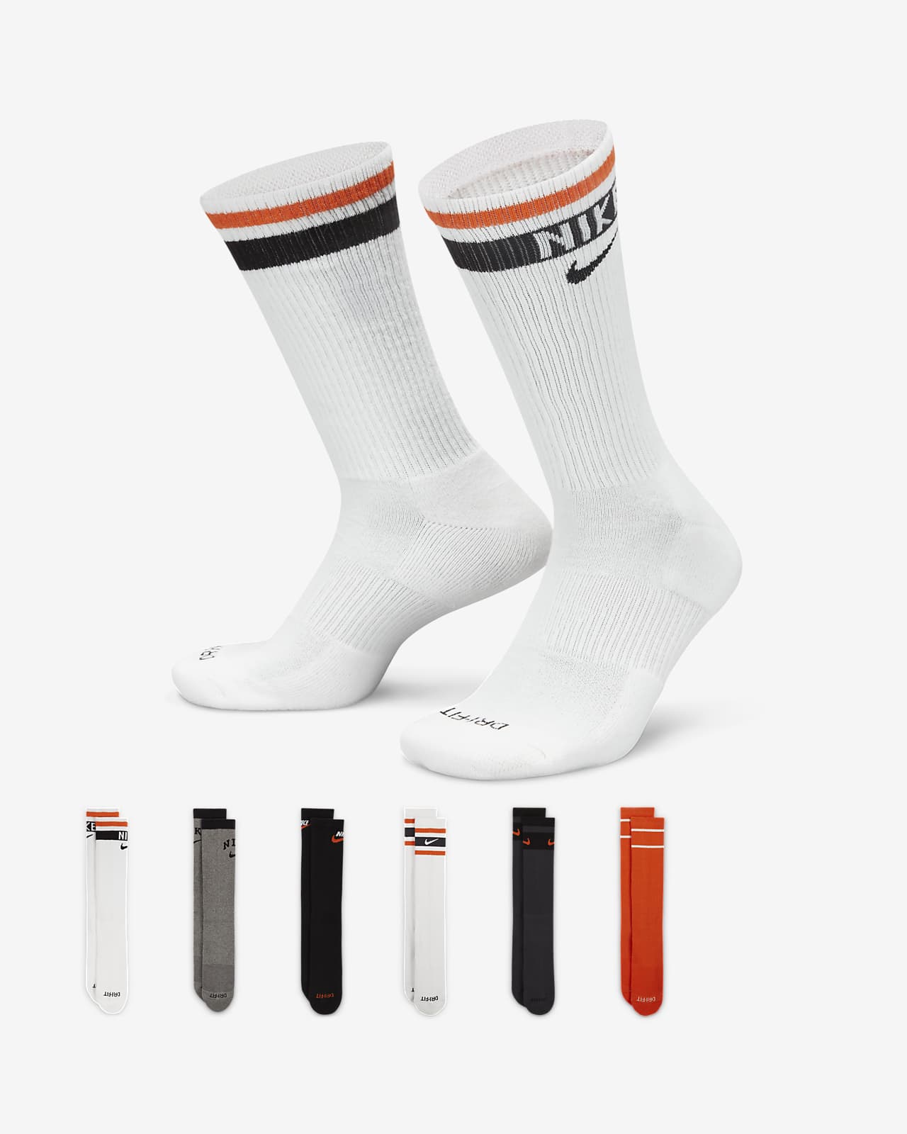 Nike Everyday Plus Cushioned Crew Socks (6 Pairs)