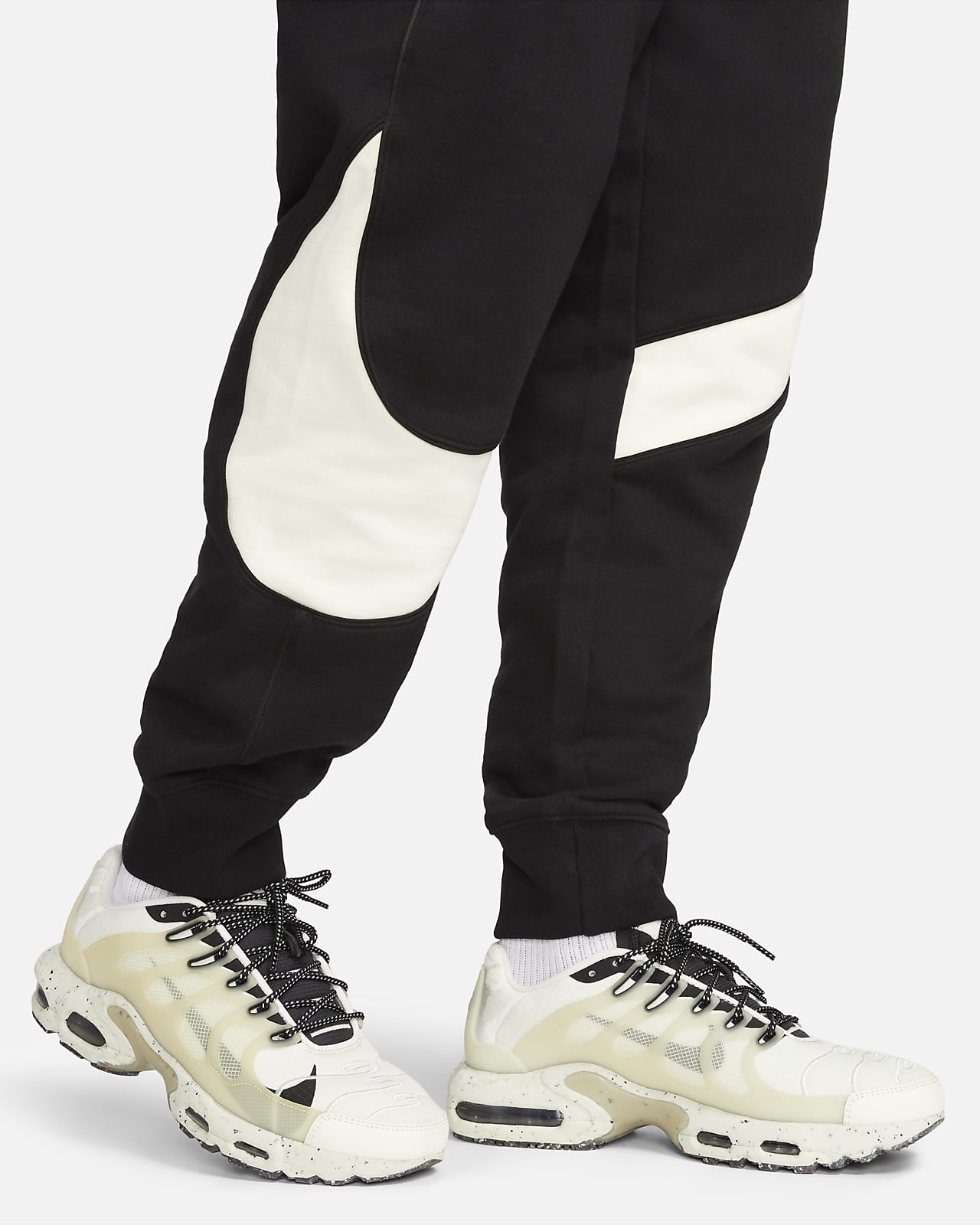 Vintage Nike Sweatpants Adult Large Fleece Ankle Zip Swoosh Casual  Distressed