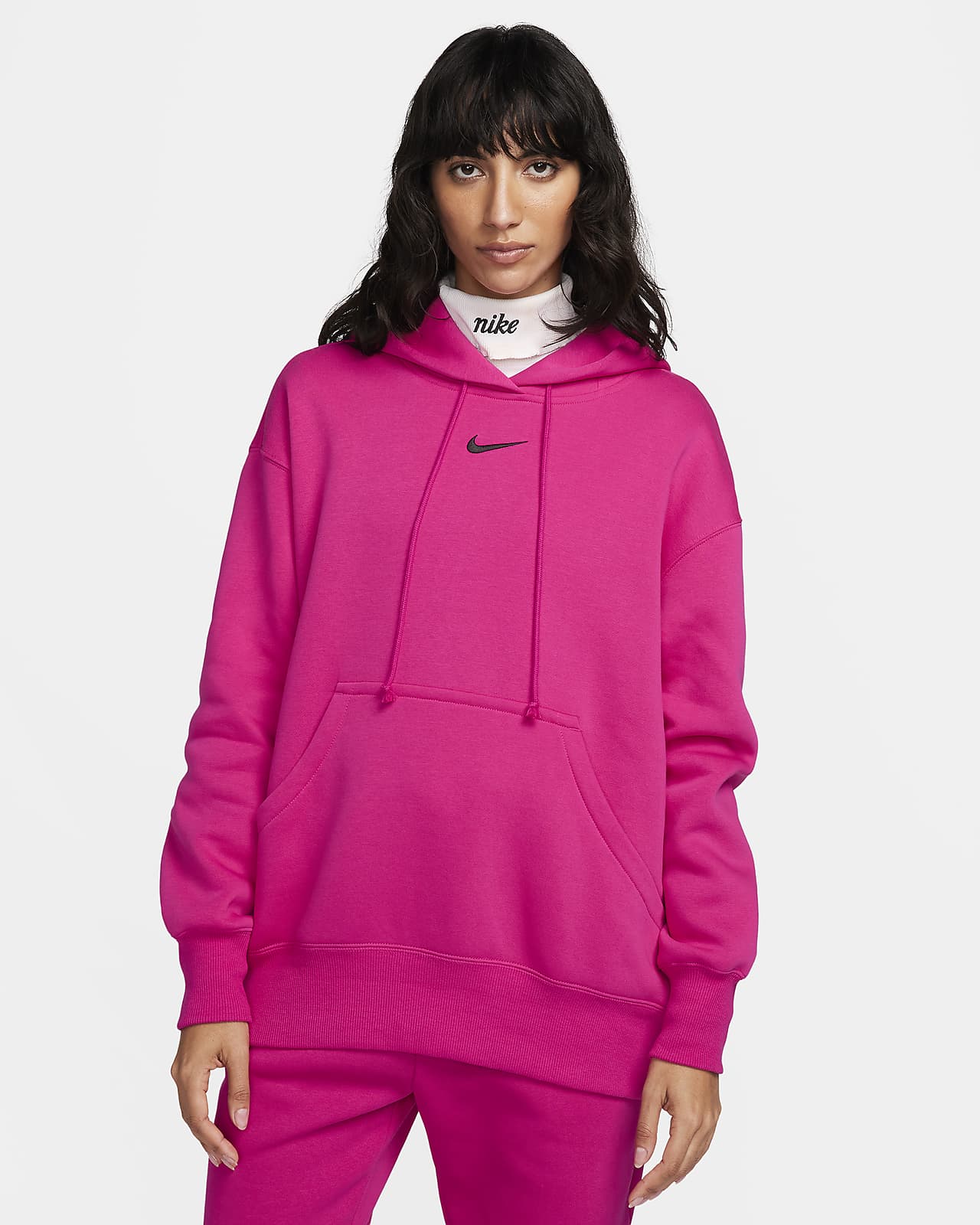Nike Sportswear Phoenix Fleece ekstra stor hettegenser til dame