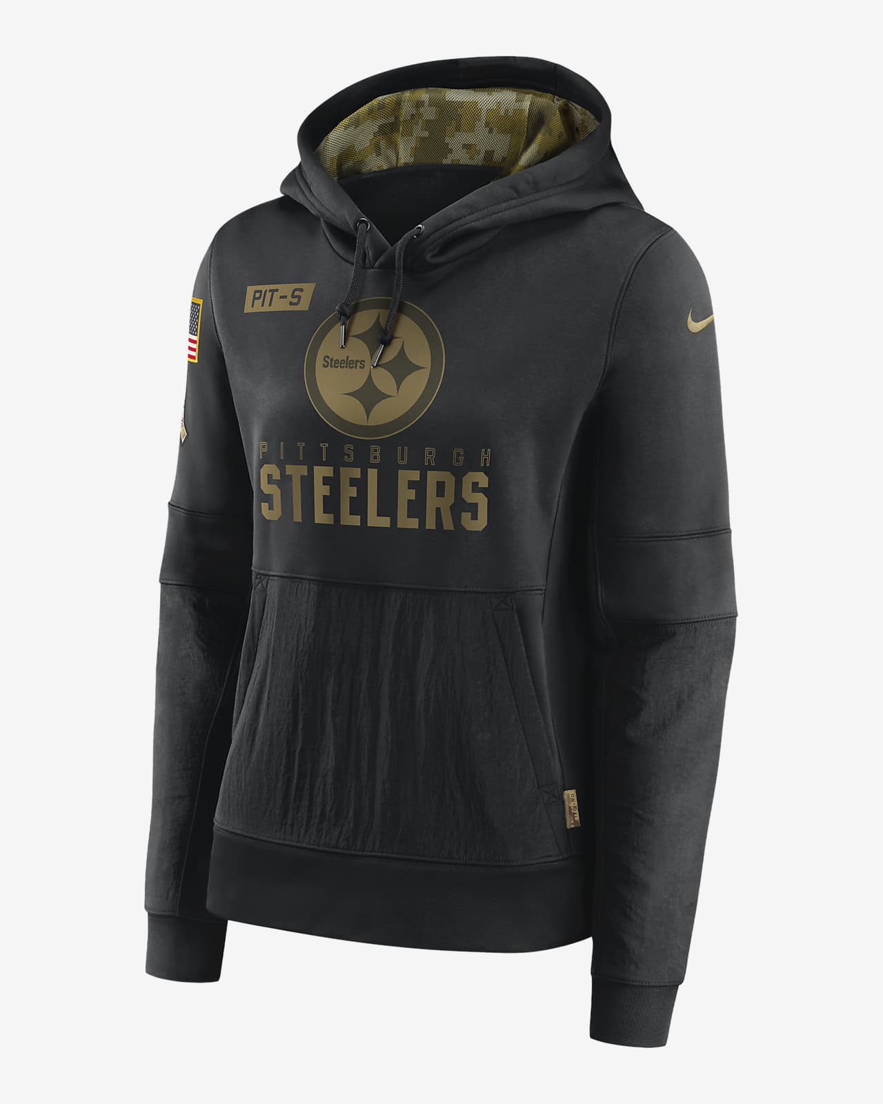 Sudadera con capucha para mujer Nike Therma Salute to Service (NFL Steelers).  Nike.com