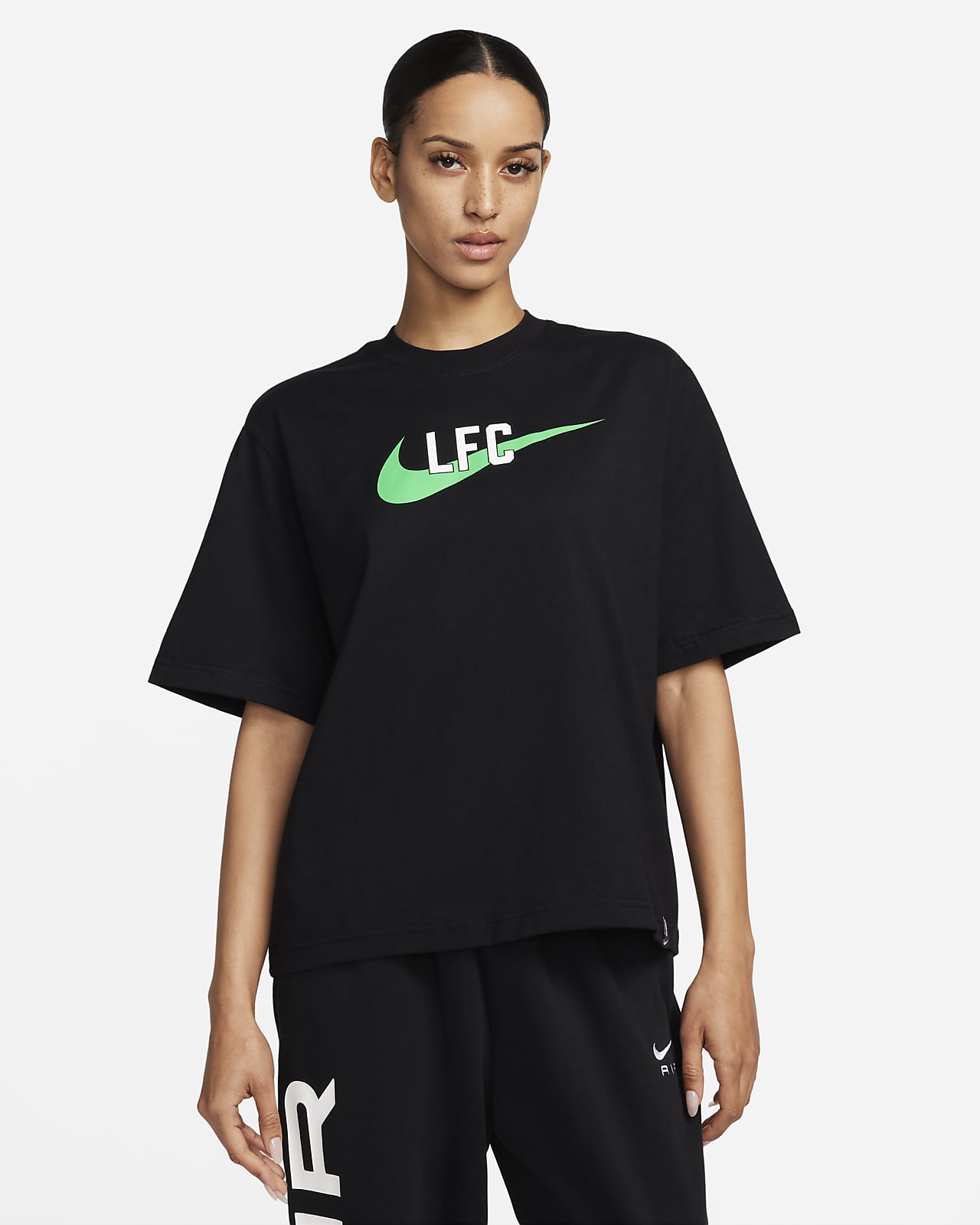 T-shirt Nike Football Liverpool FC Swoosh pour femme. Nike BE