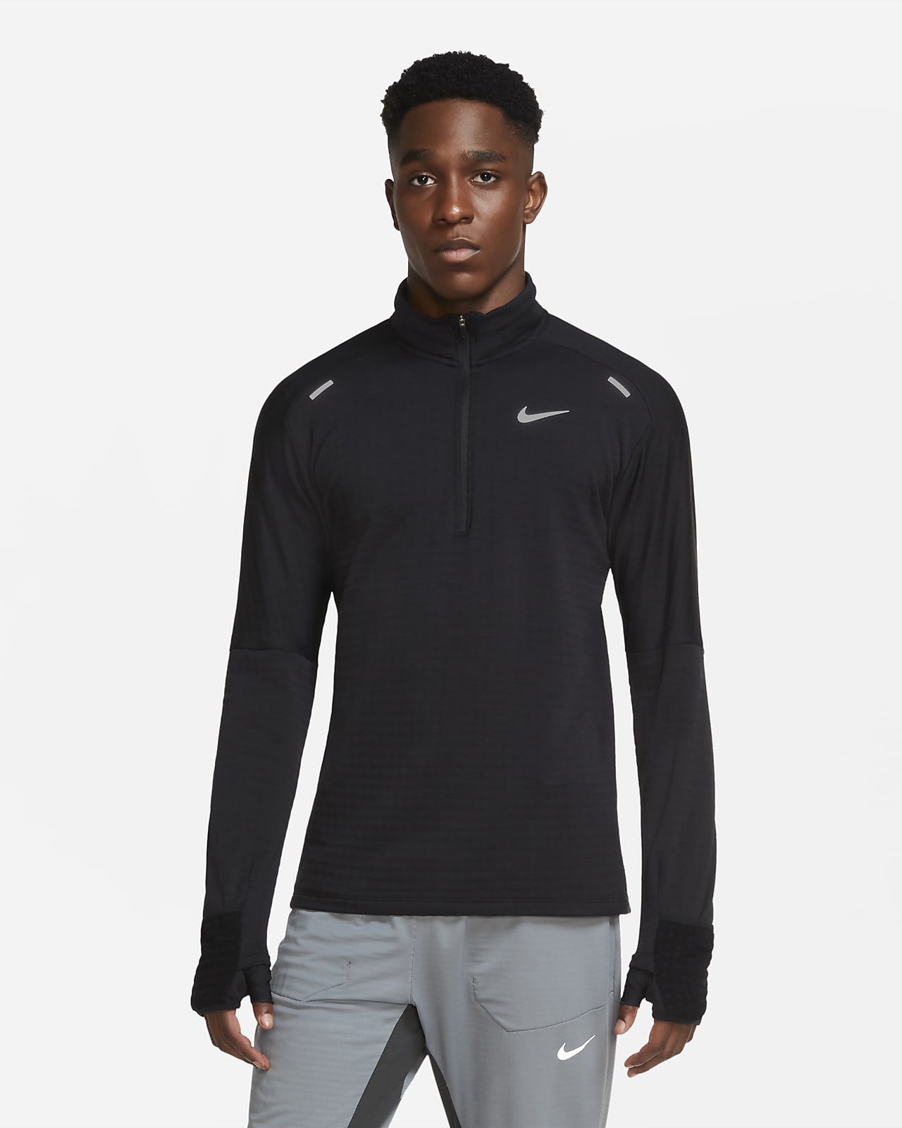 nike sphere 1 2 zip running top