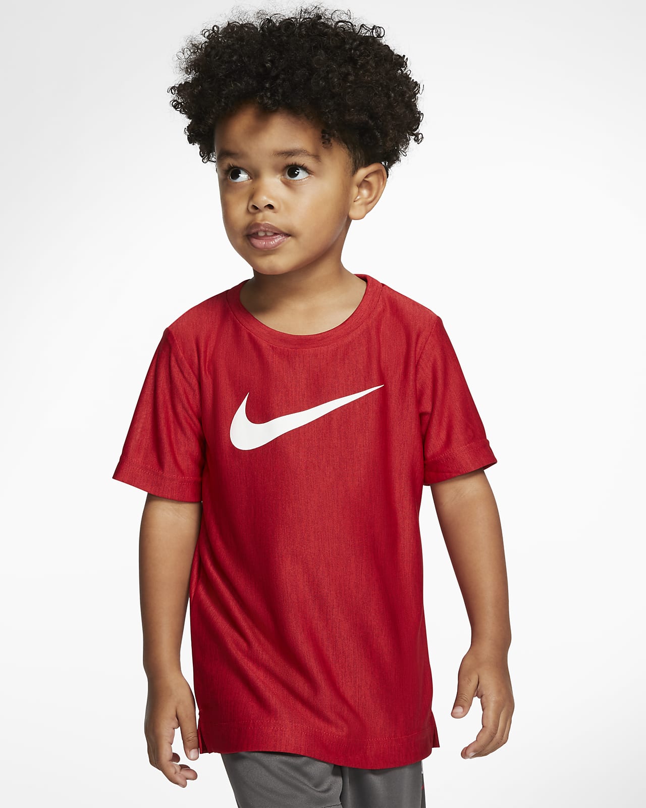 Camiseta Jordan maga corta color rojo niño