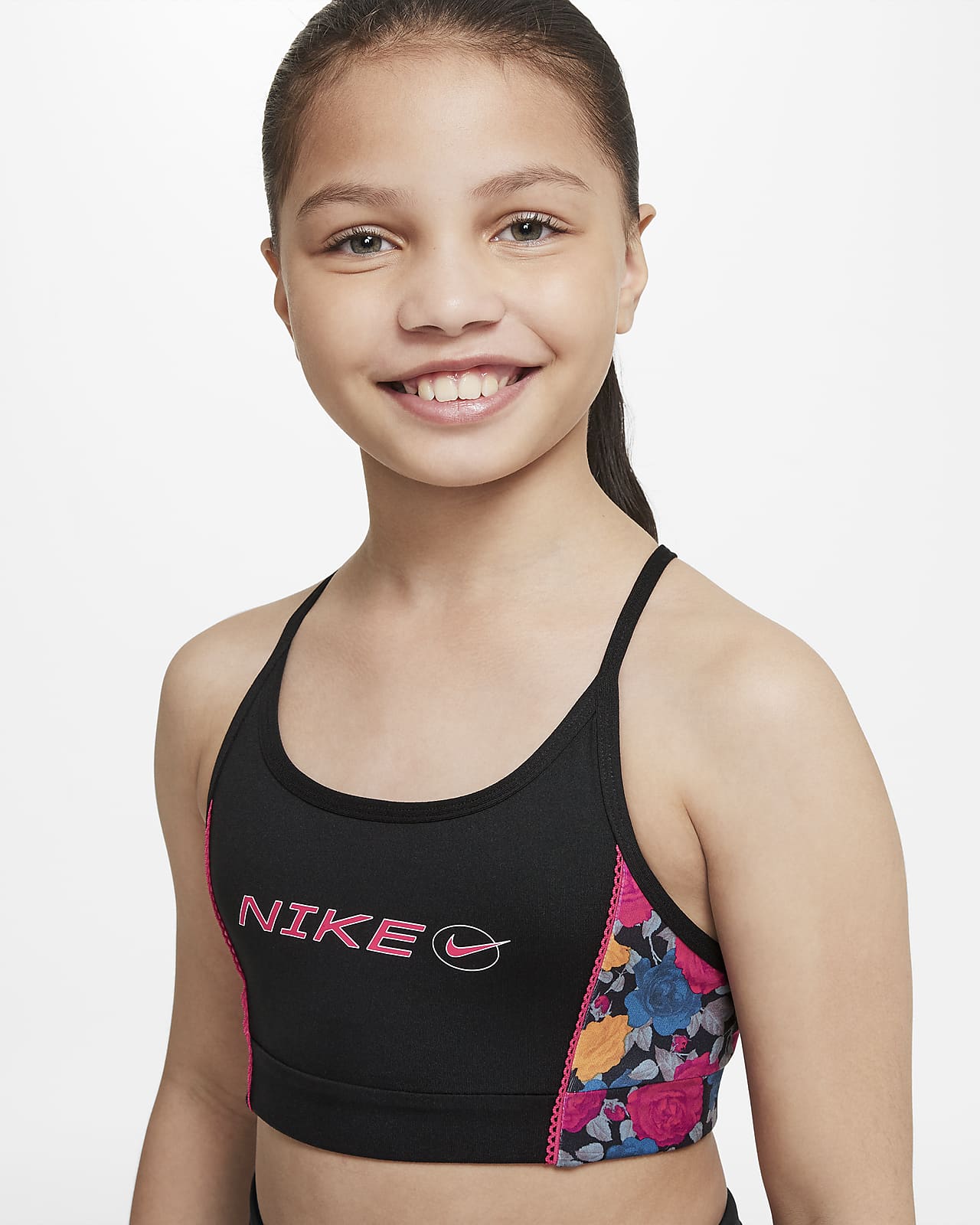 Nike Indy Icon Clash Older Kids' (Girls') Sports Bra. Nike SK