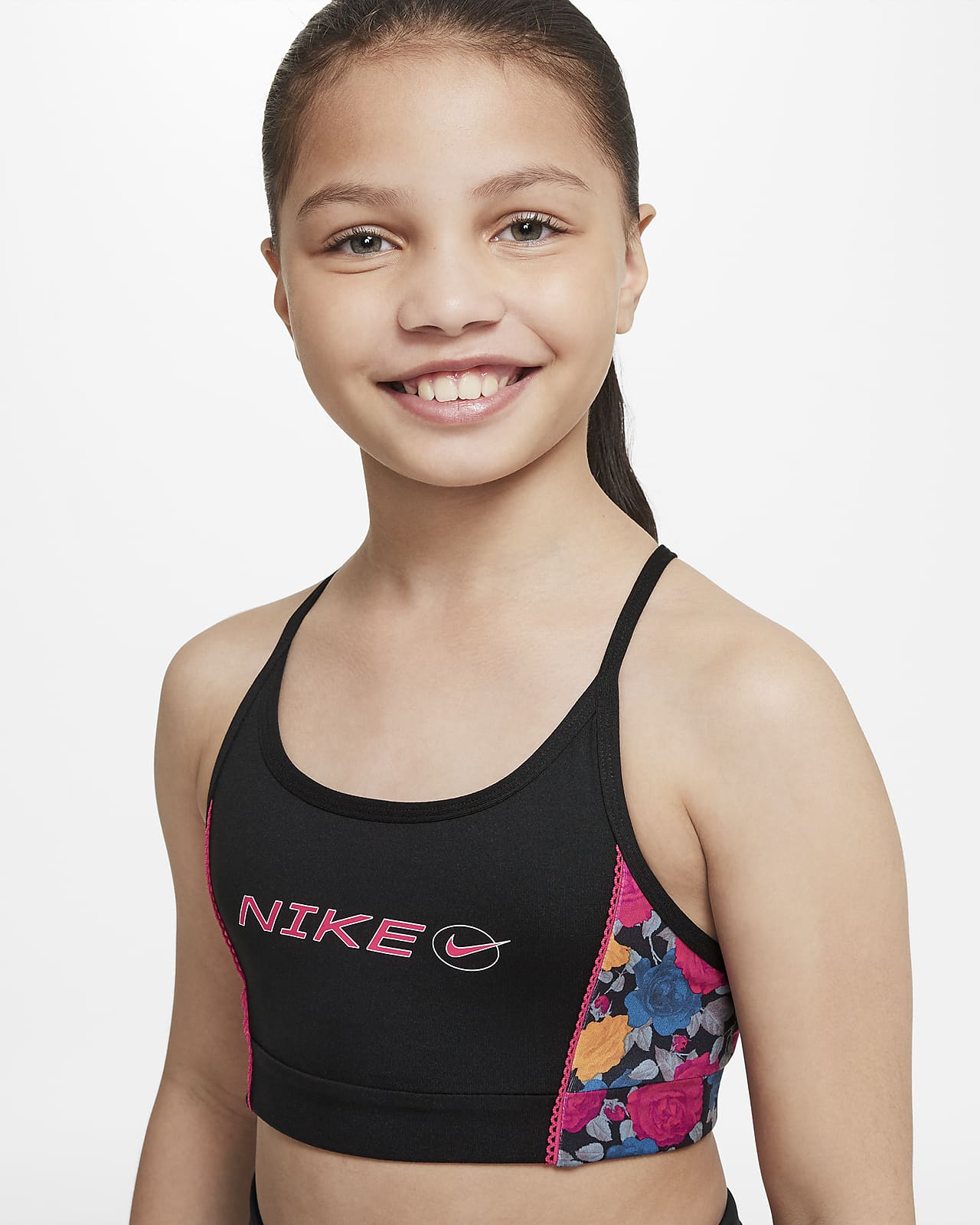 Nike Indy Icon Clash Older Kids' (Girls') Sports Bra. Nike NL