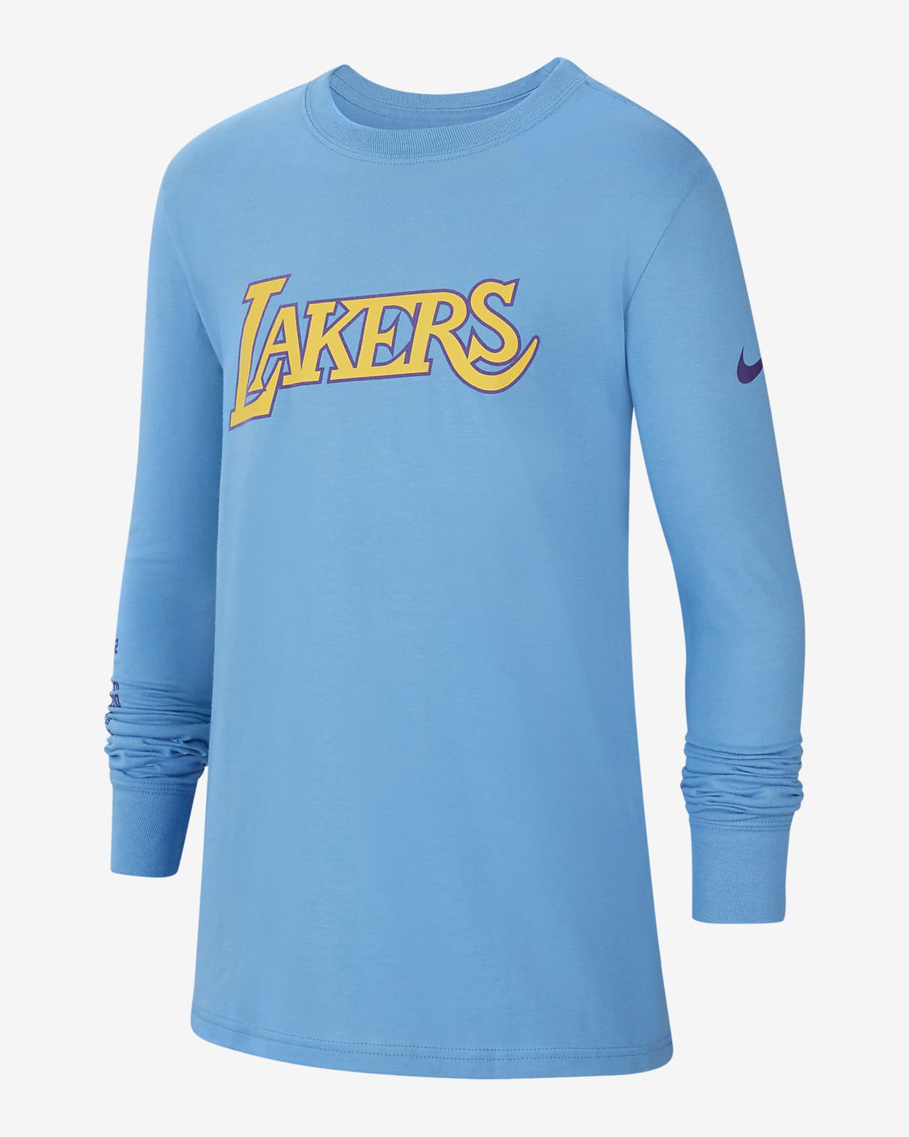 Bailarín grande simpático Los Angeles Lakers Courtside Camiseta de manga larga Nike de la NBA - Niño/a.  Nike ES