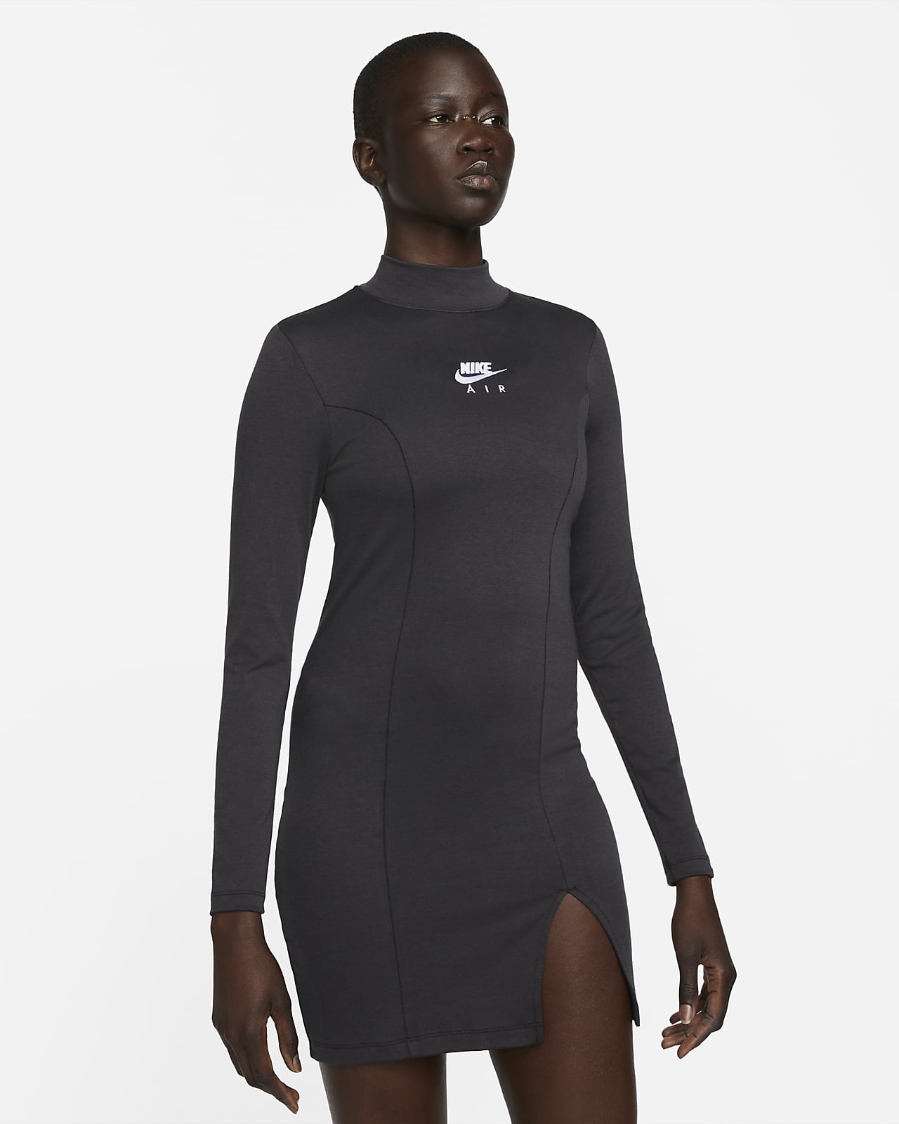 nike black long sleeve dress