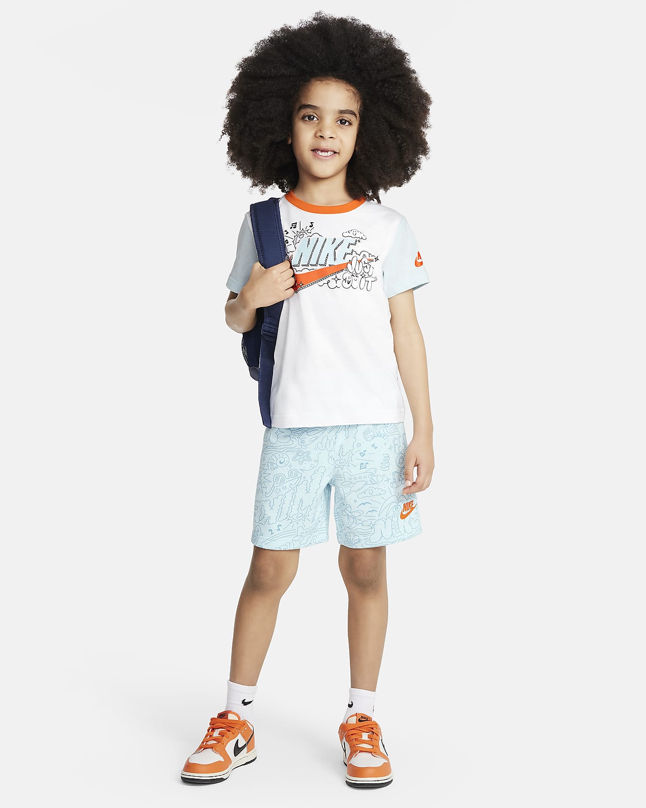 Nike Sportswear Create Your Own Adventure Little Kids' T-Shirt and Shorts Set