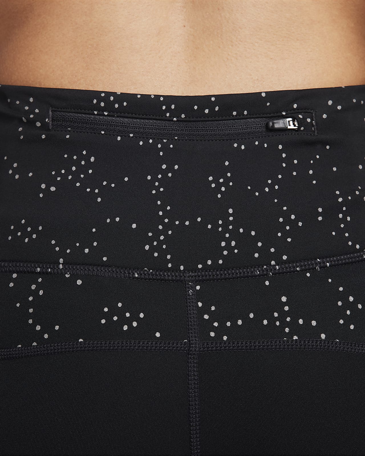 Black Lululemon leggings with dot mesh detail on back