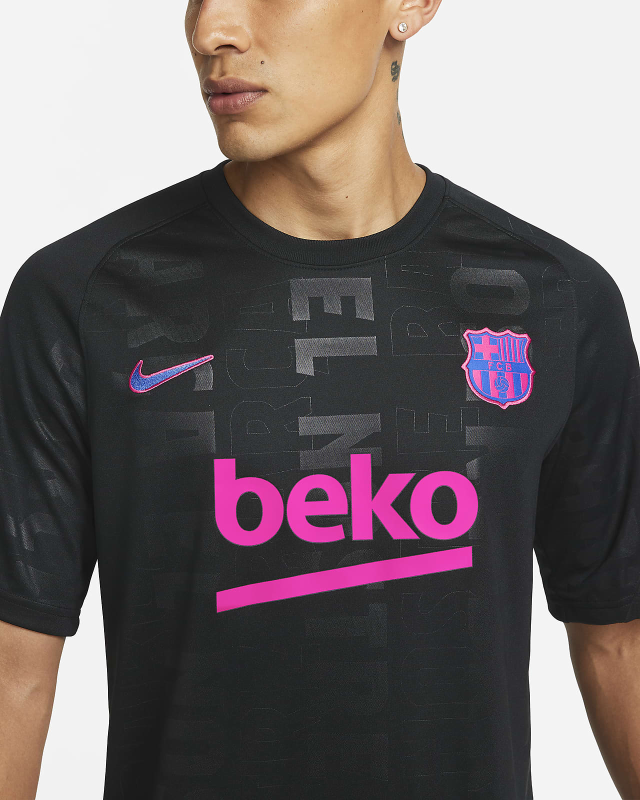 F.C. Barcelona Men's Nike Dri-FIT Pre-Match Football Top. Nike ID