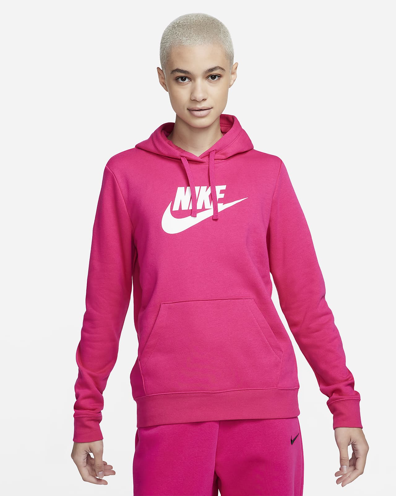 Nike Sportswear Women's Oversized Jersey Pullover Hoodie.