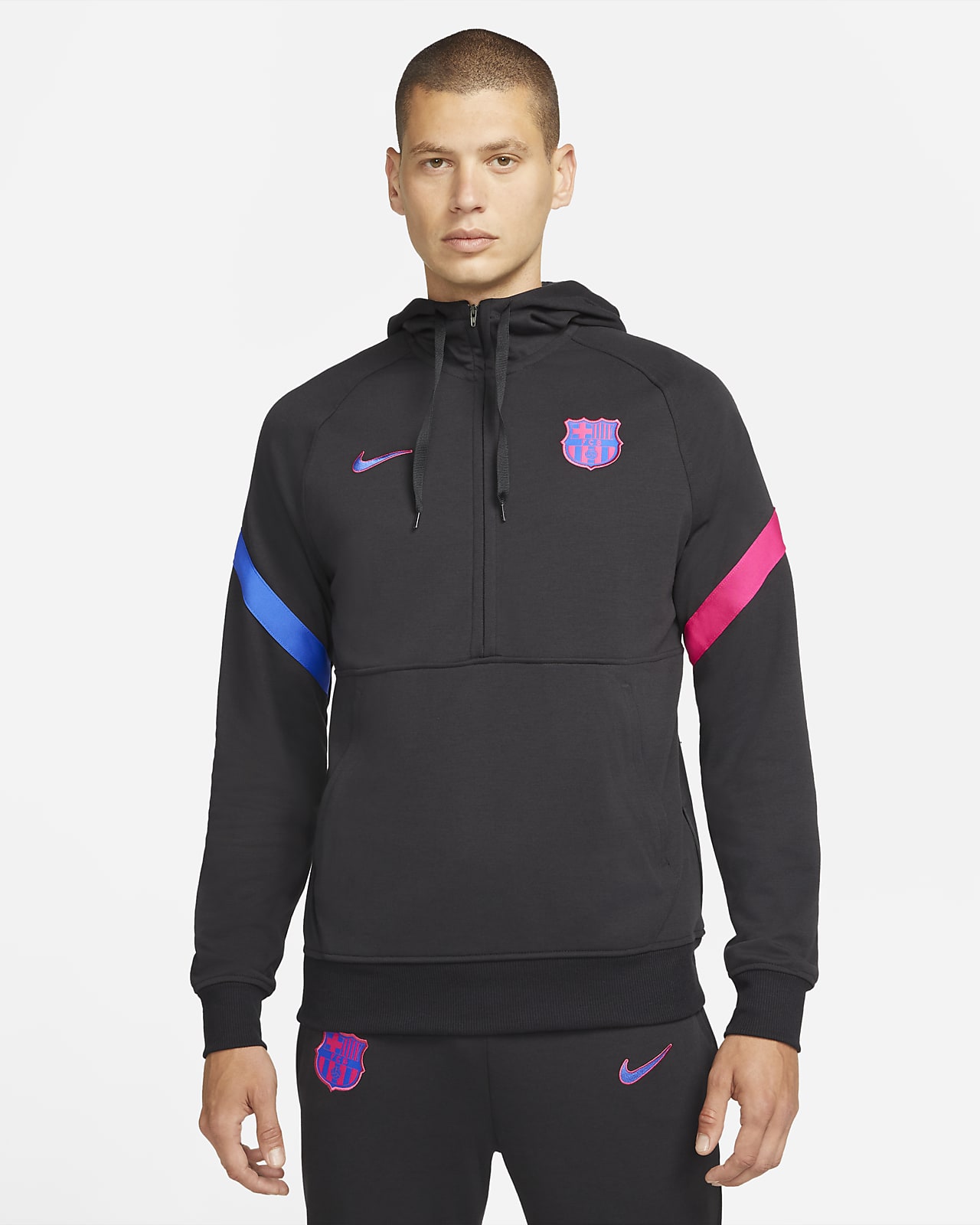 fc barcelona zip hoodie