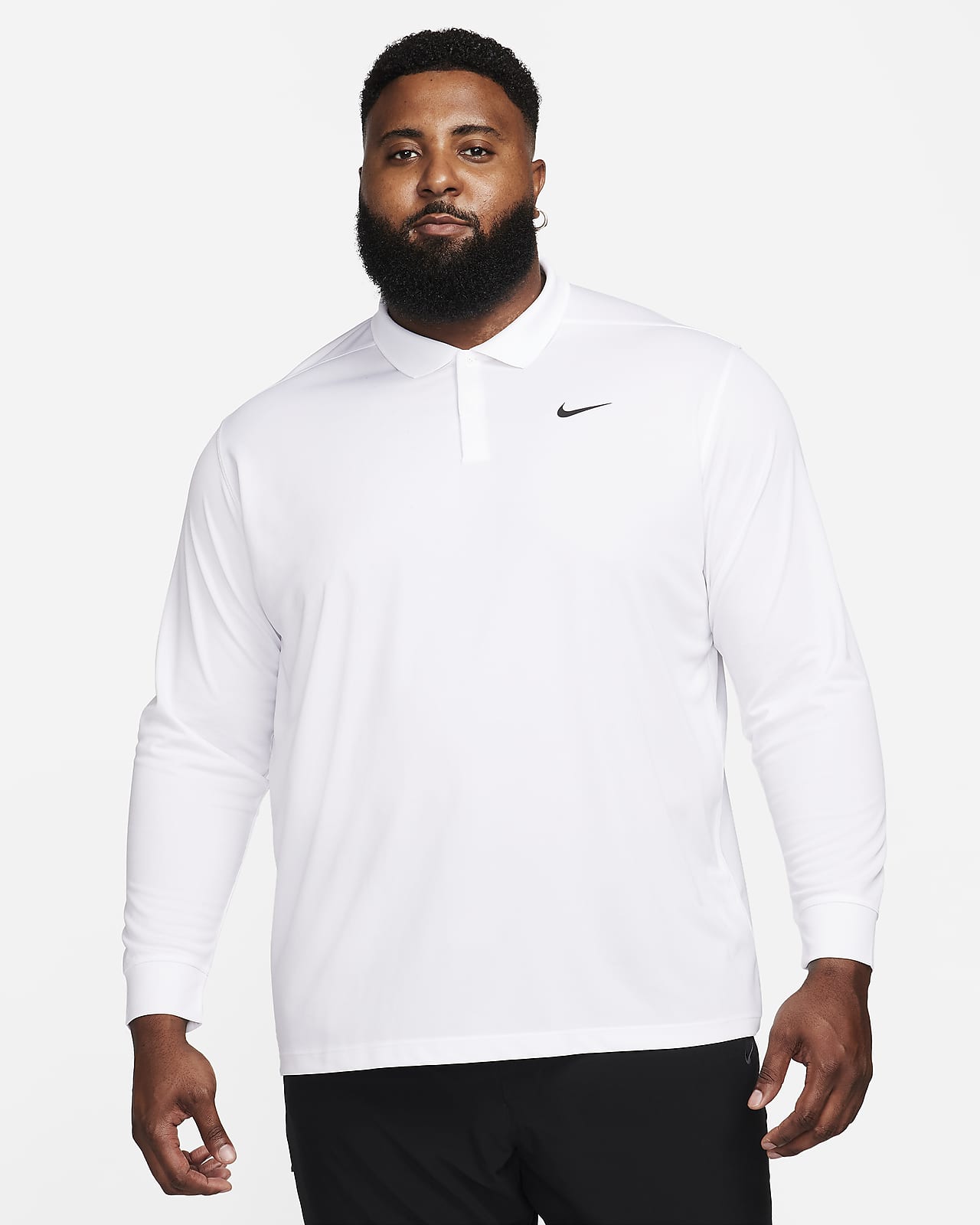 Nike Golf Victory Dri-FIT long-sleeve polo in gray