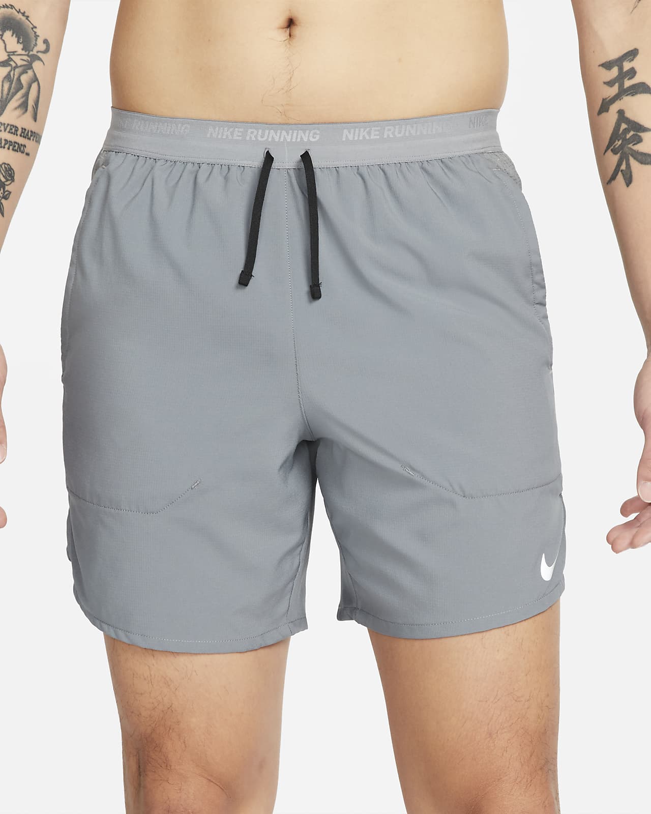 Nike Running Dri-FIT Stride 5-Inch brief-lined shorts in gray