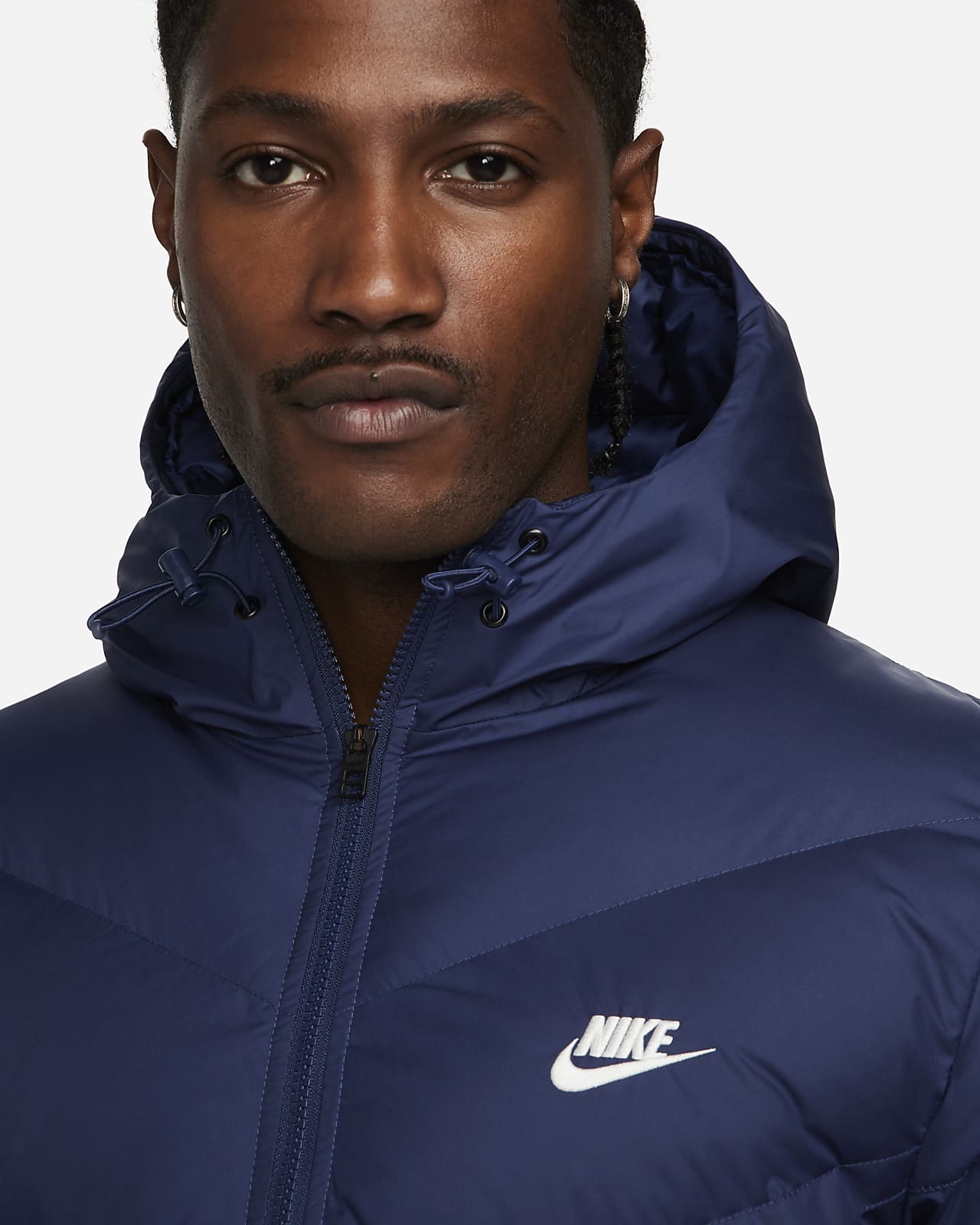 Hooded Men\'s Nike Storm-FIT Jacket. Parka Windrunner PrimaLoft®