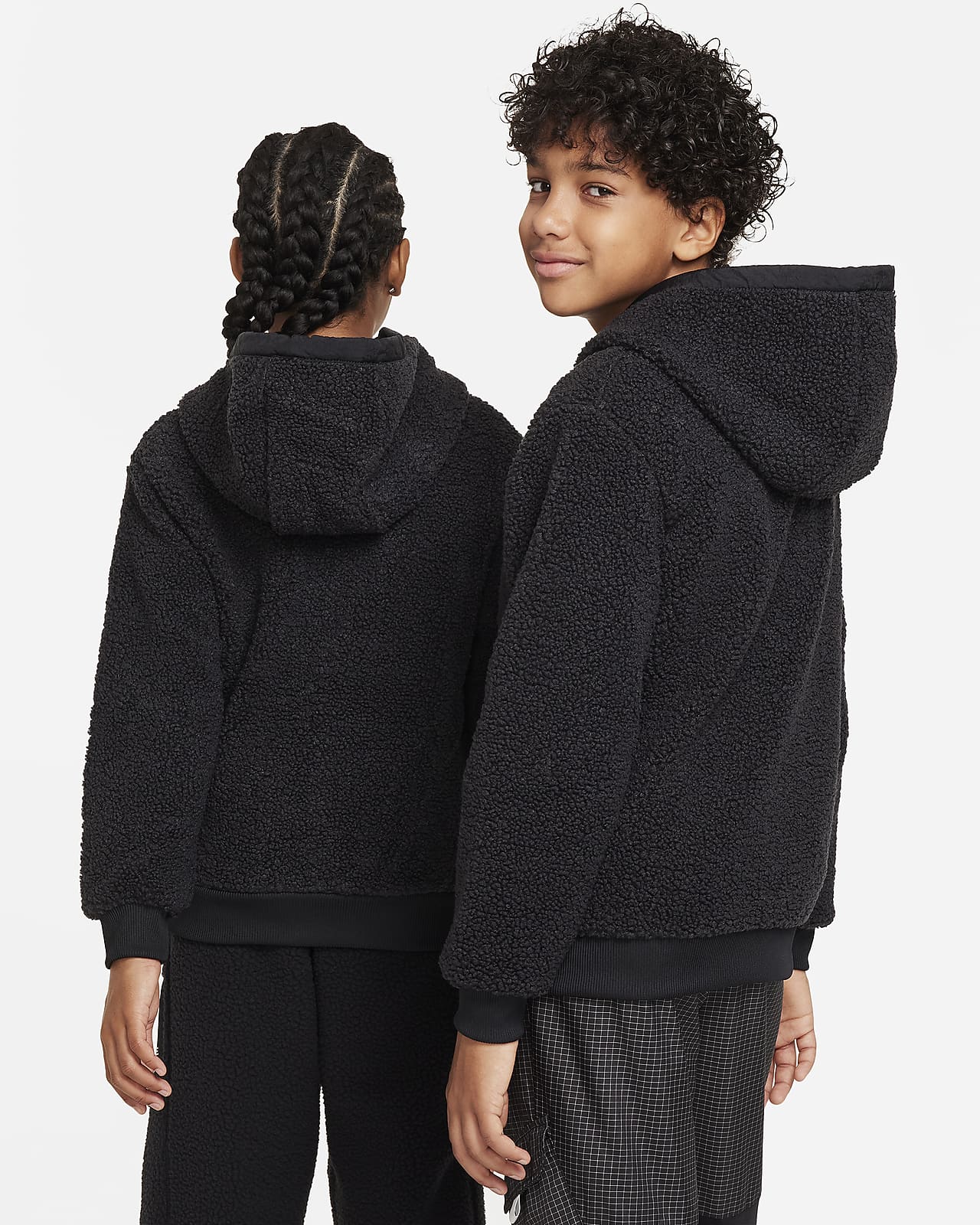 Nike Sportswear Club Winterized Fleece Big Kids\' Hoodie. Full-Zip