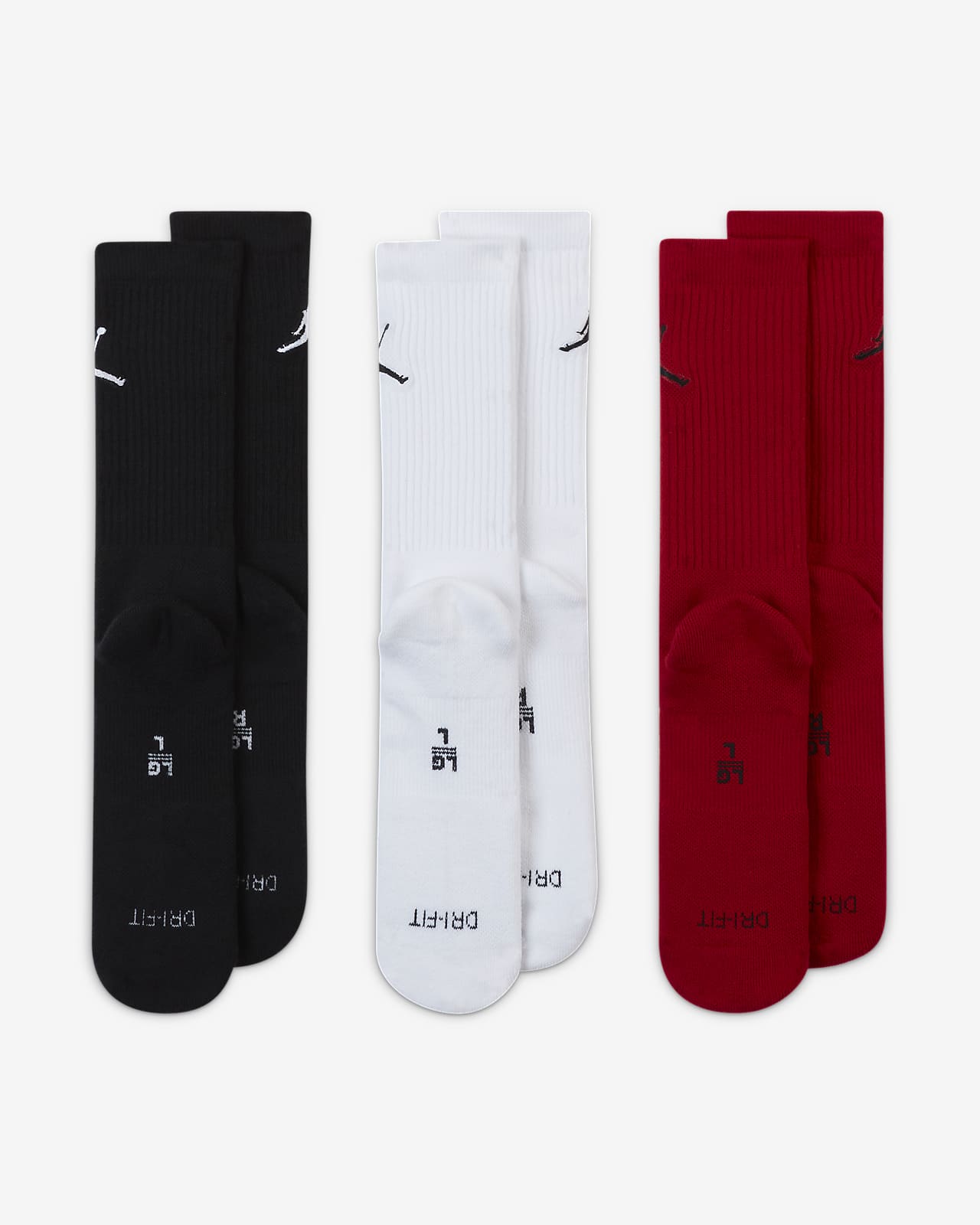 Jordan Everyday Max Unisex Crew Socks (3 Pack). Nike DK