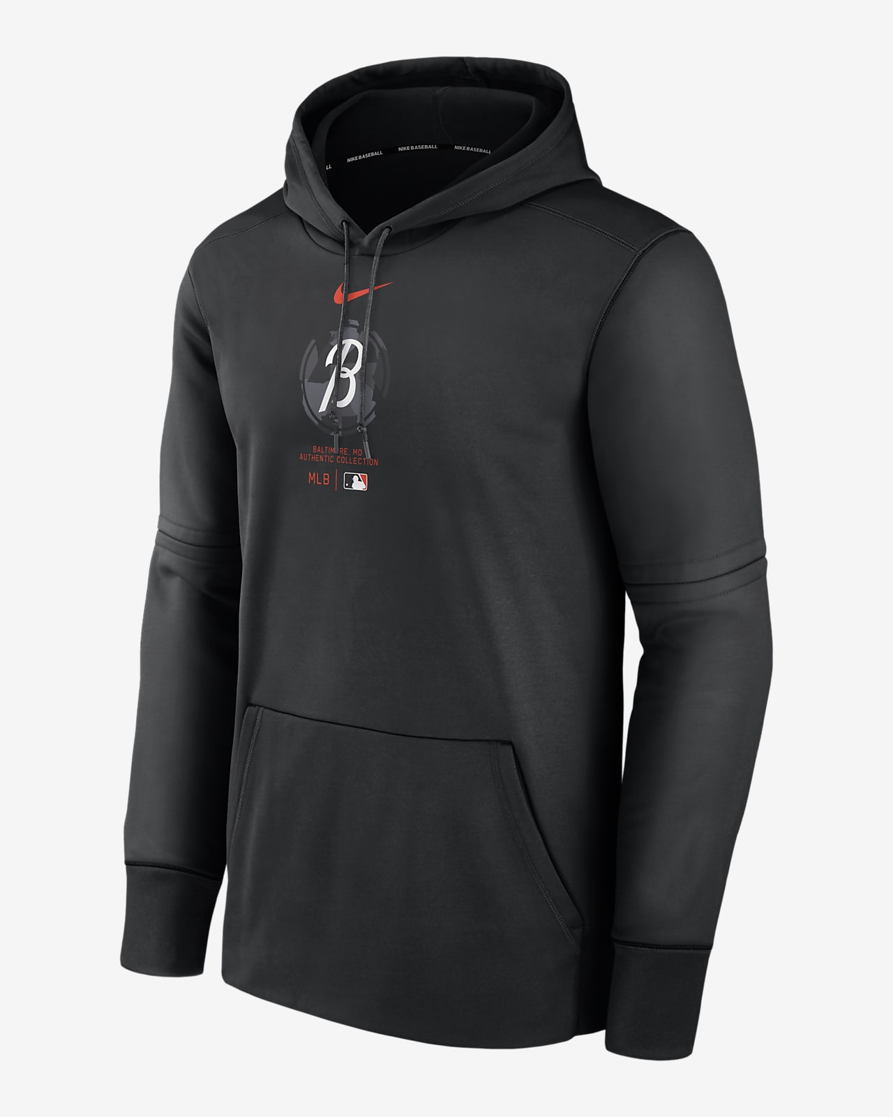 Baltimore Orioles City Connect Practice Men's Nike Therma MLB Pullover Hoodie