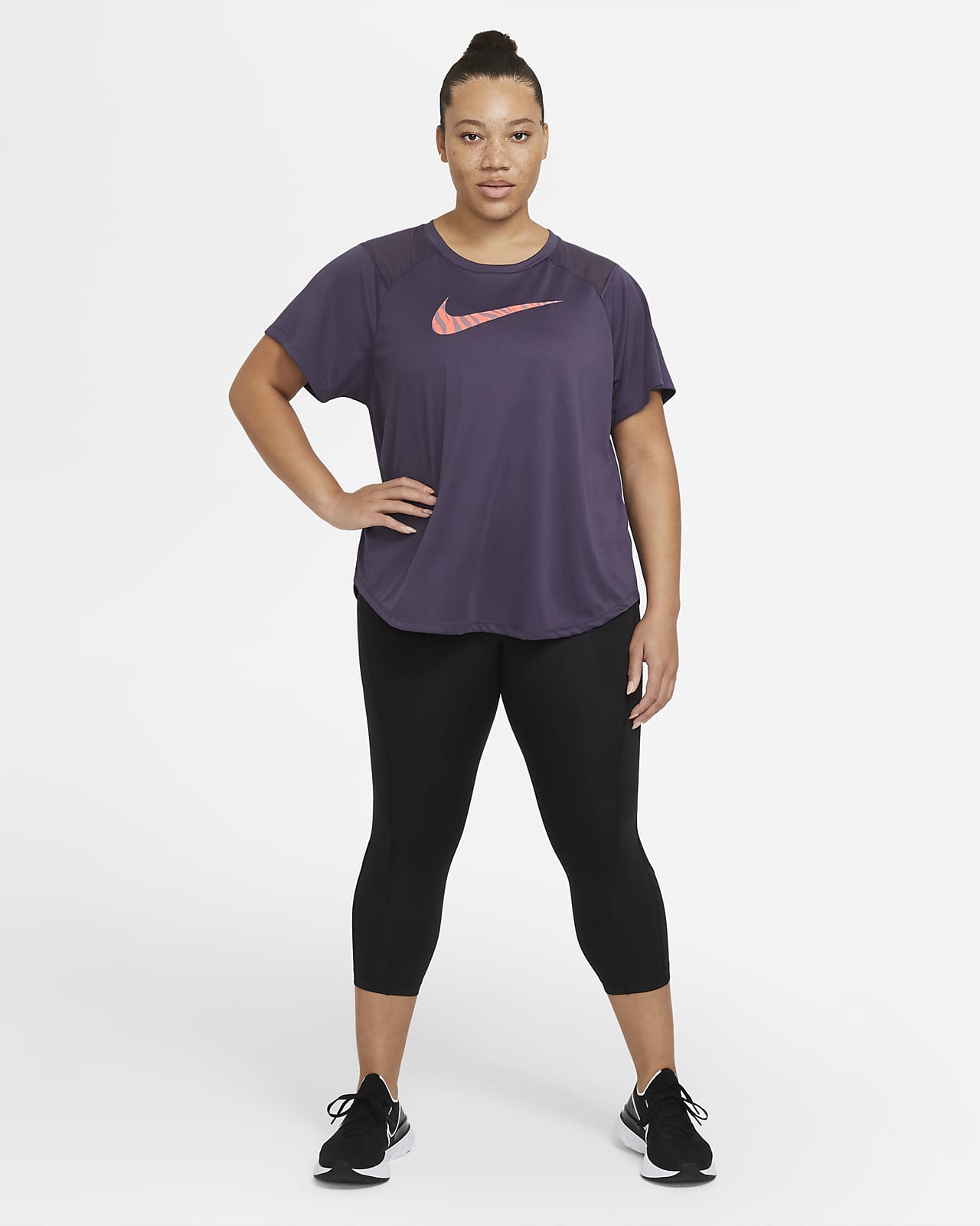 purple nike running top