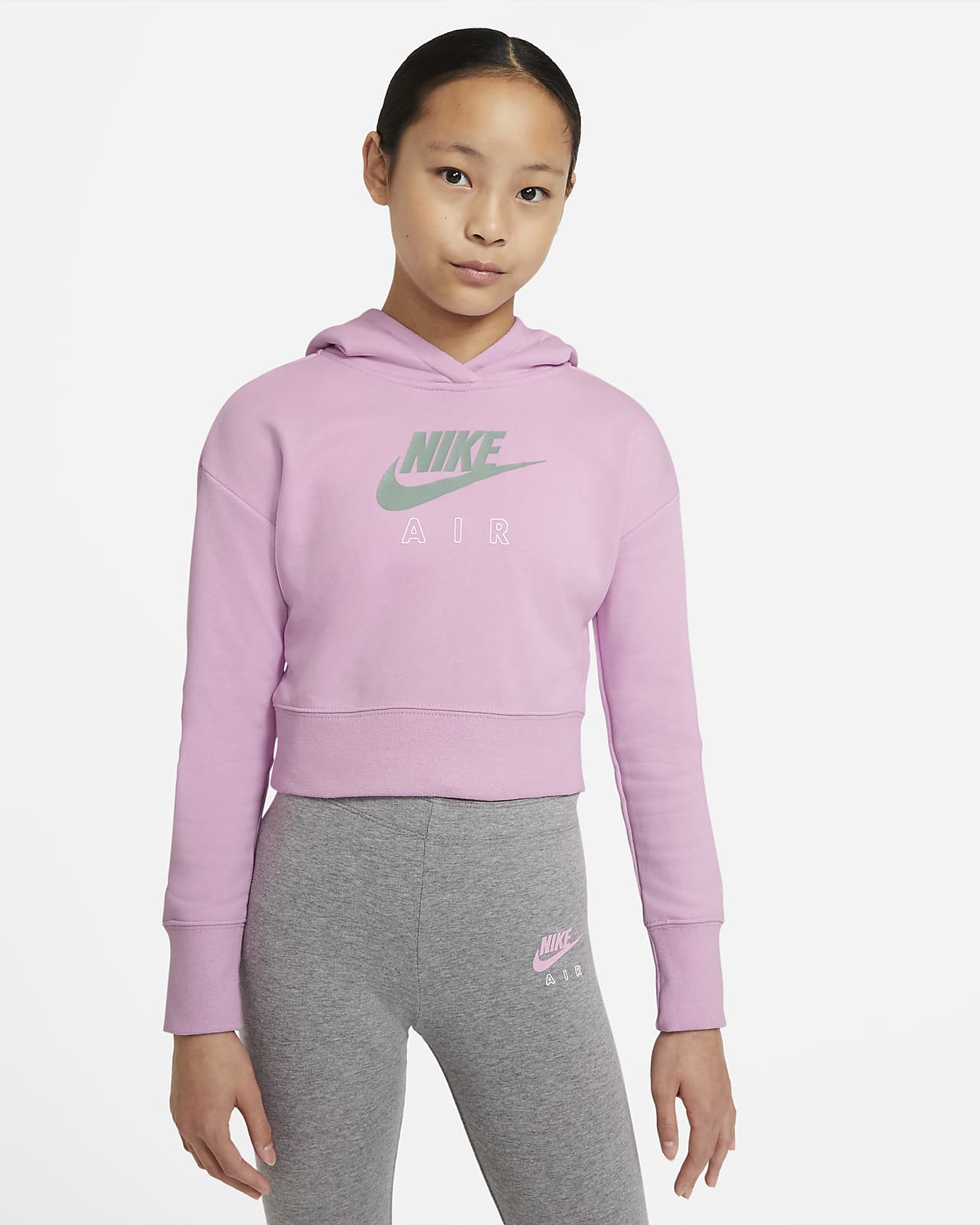 nike girls cropped hoodie