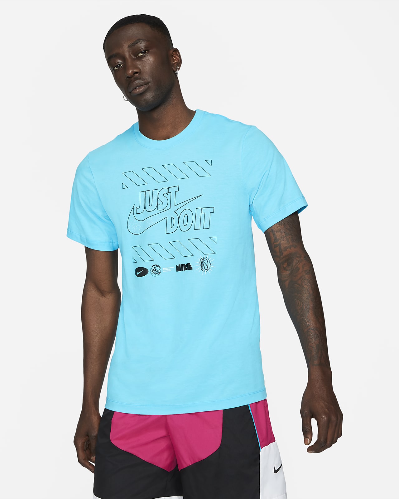 blue just do it shirt