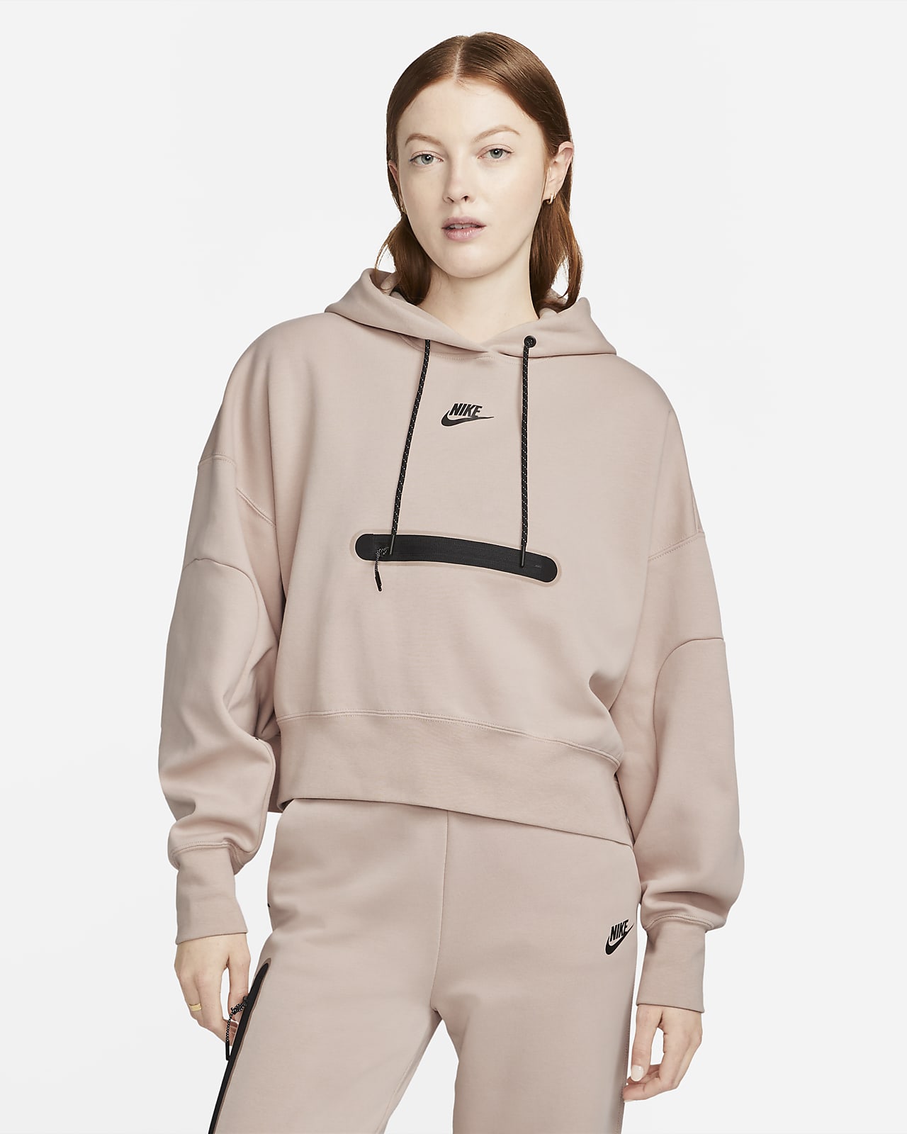 bijzonder De daadwerkelijke Bestuiver Nike Sportswear Tech Fleece Korte extra oversized hoodie voor dames. Nike BE