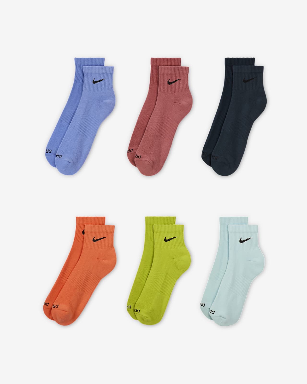 Nike Everyday Plus Cushioned Training Ankle Socks (6 Pairs). Nike.com