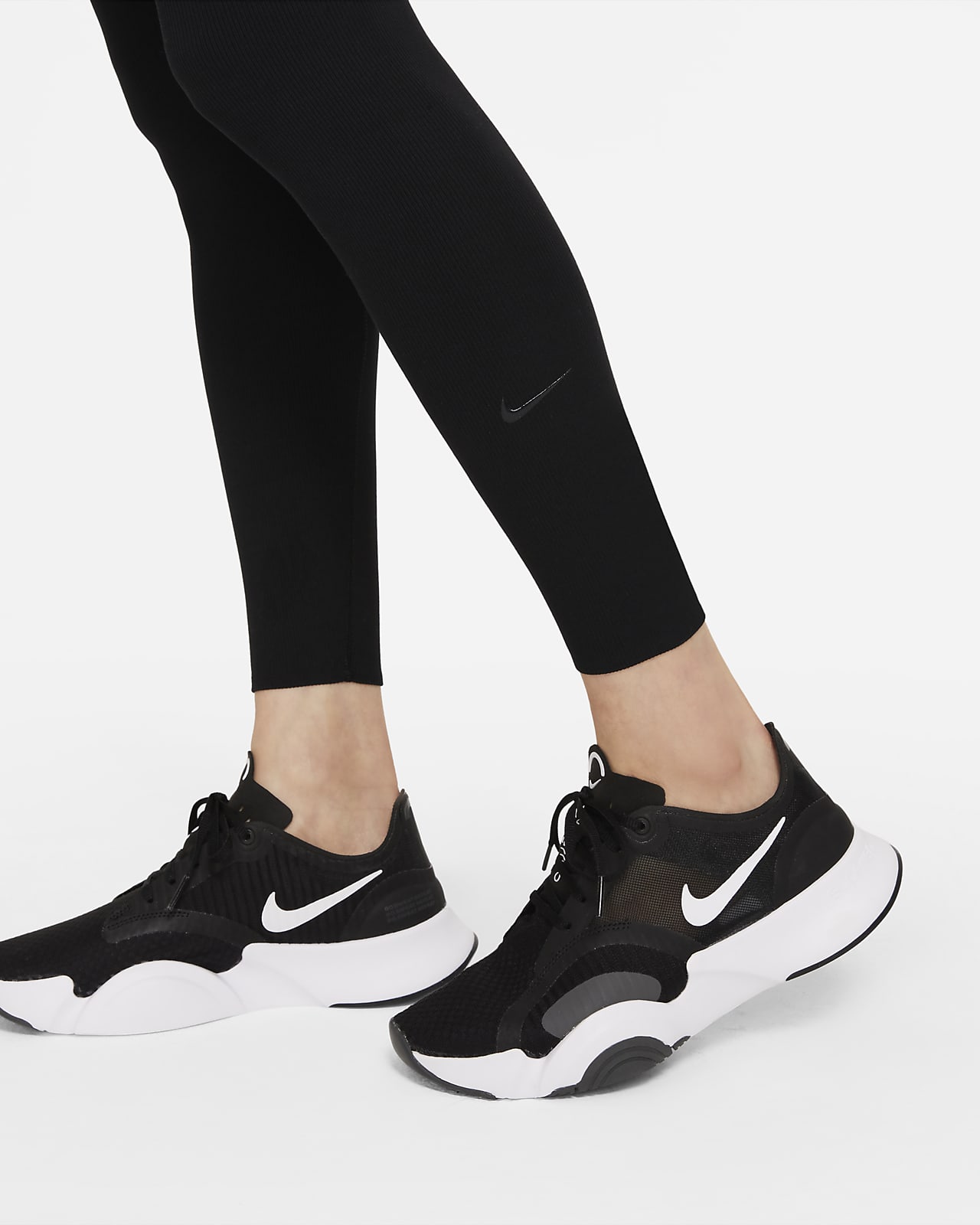 Nike One Luxe Dri-FIT Rib Leggings in Sand Drift