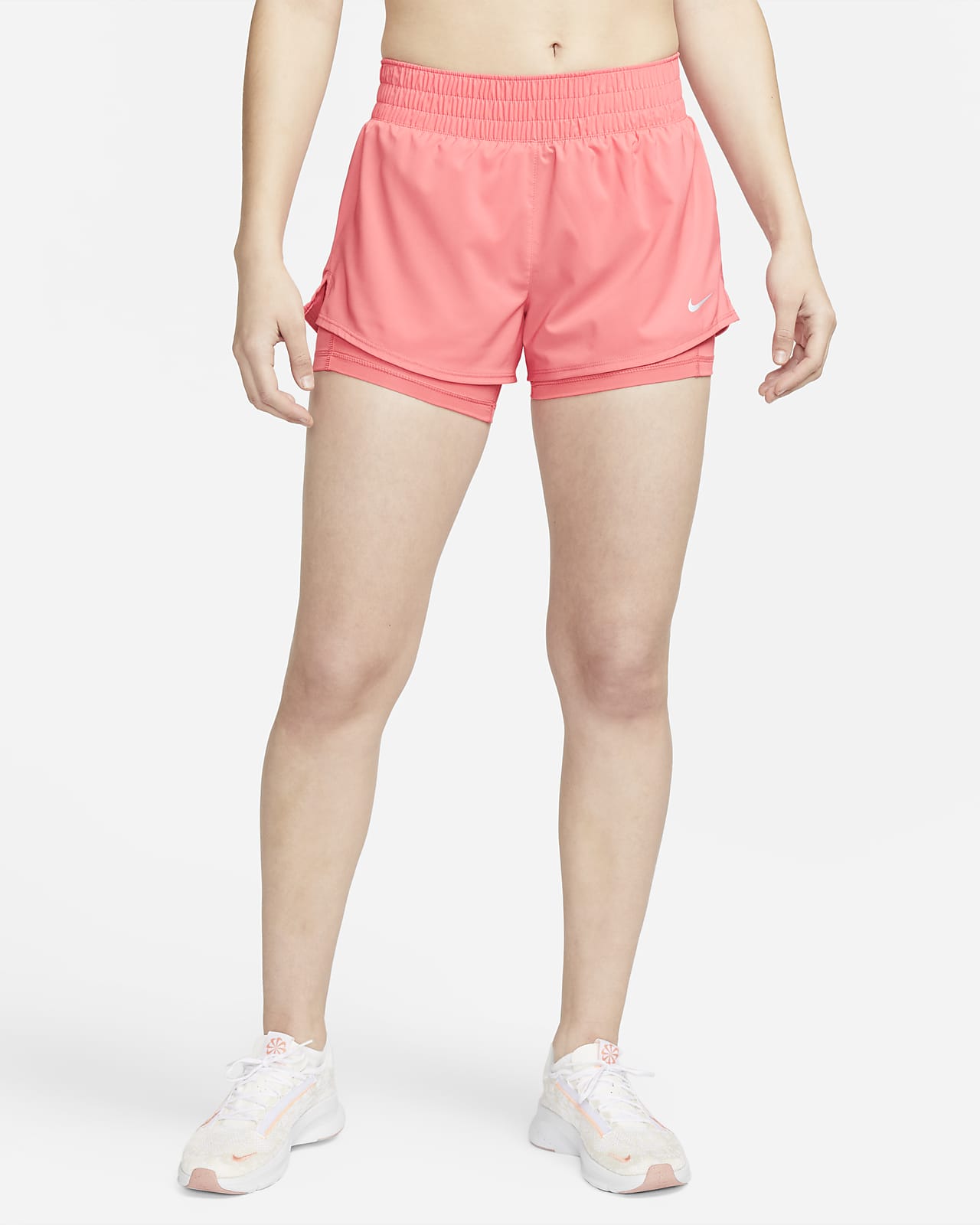 Nike Dri-FIT One Women's Mid-Rise 8cm (approx.) 2-in-1 Shorts. Nike SA