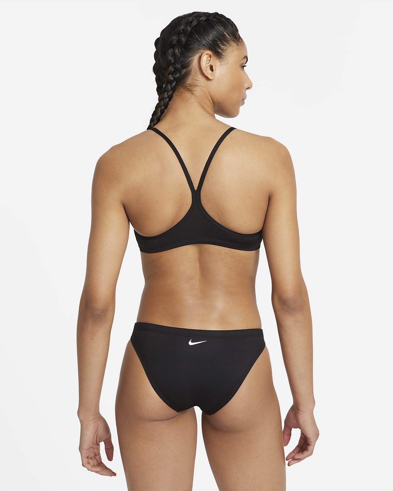 Nike Girls Blue Yellow Razorback Swim Bikini Top Sports Bra XL