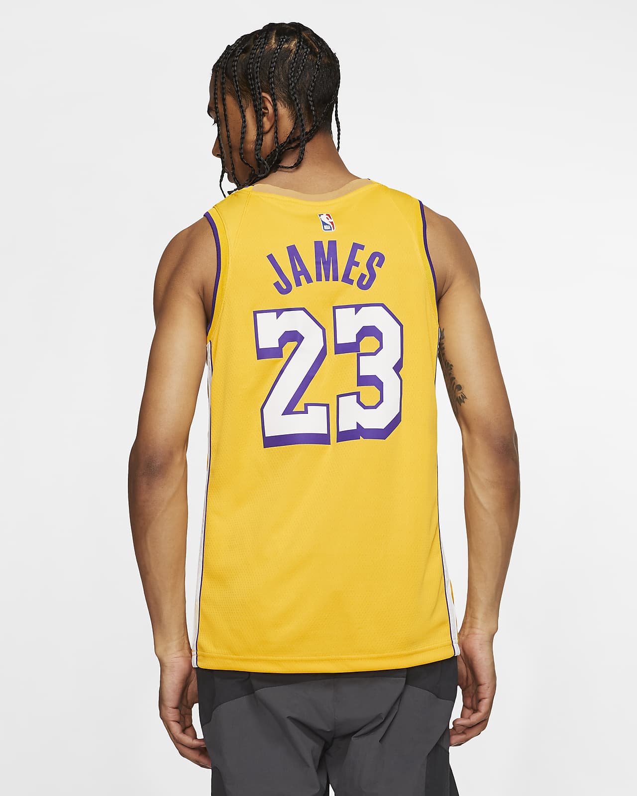 Youth Nike LeBron James White Los Angeles Lakers Swingman Jersey - City Edition Size: Large