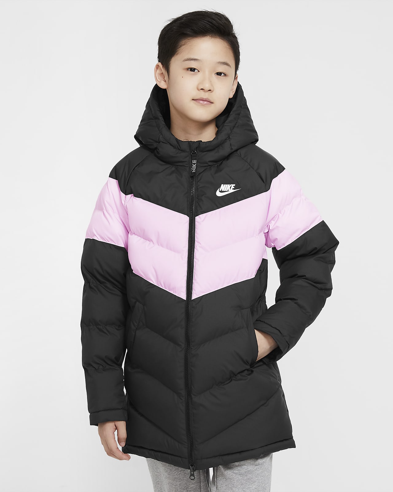 Extra lång jacka Nike Sportswear med syntetfoder för ungdom Vinterjacka Nike Sportswear med syntetfoder för ungdom. Nike SE