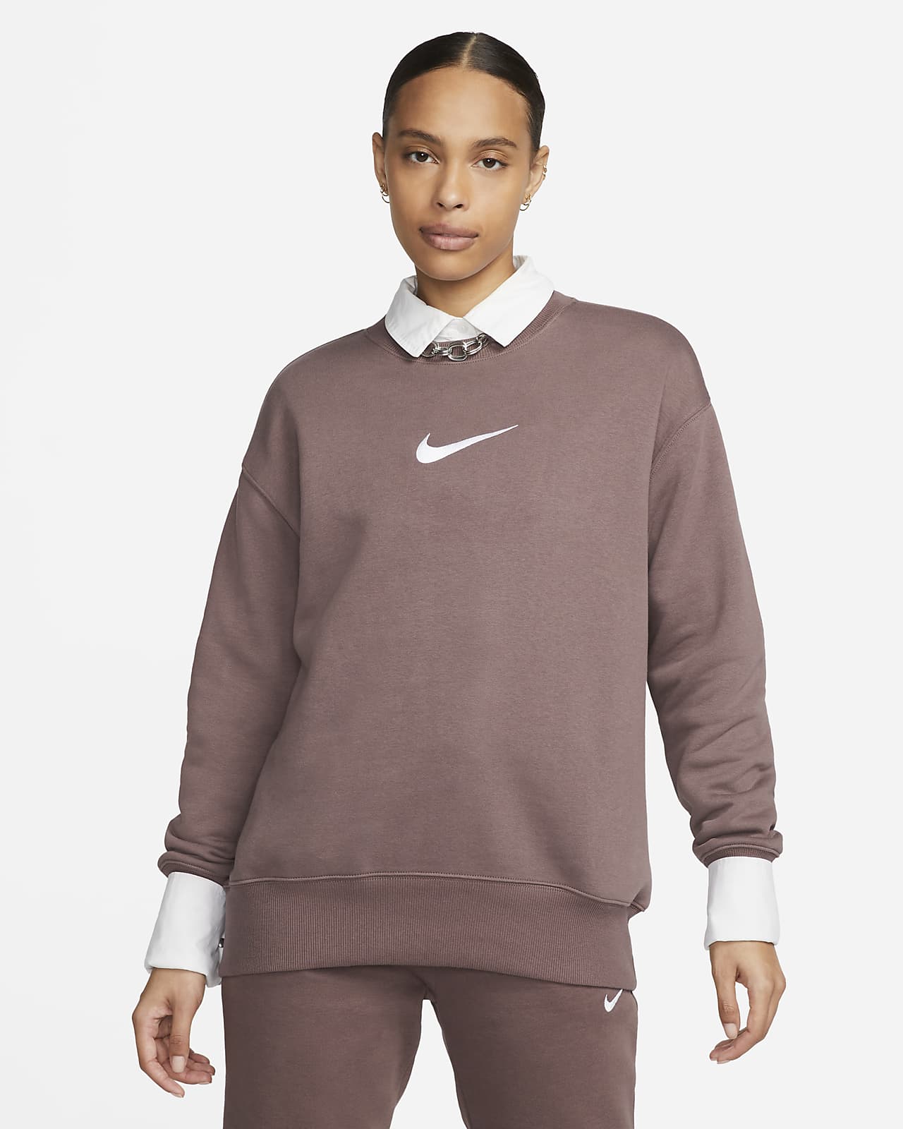 Nike Sportswear Fleece Oversize-Fleece-Sweatshirt für Damen. Nike AT