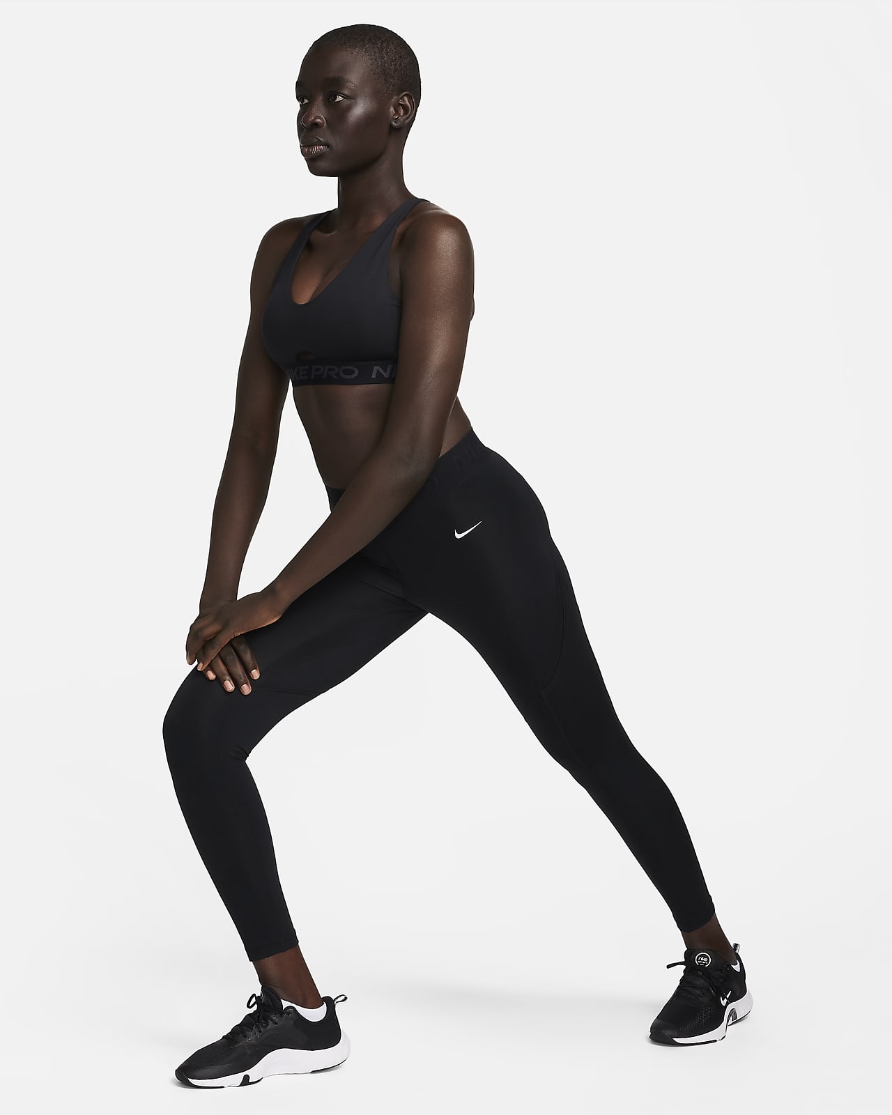 Nike Womens Bra Sports Medium Gray Gold Swoosh Logo Gym Performance  Training