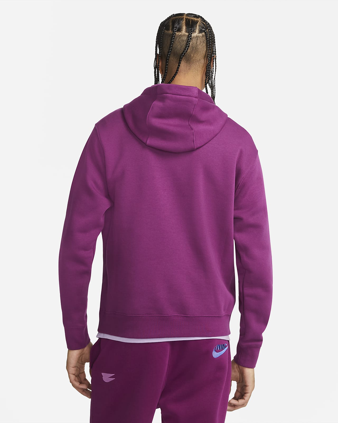 purple nike sportswear club fleece