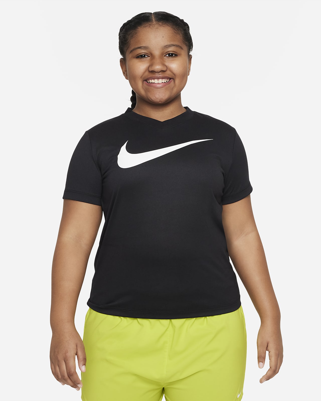 por ciento Neuropatía recuperación Nike Dri-FIT Legend Big Kids' (Girls') V-Neck Training T-Shirt (Extended  Size). Nike.com