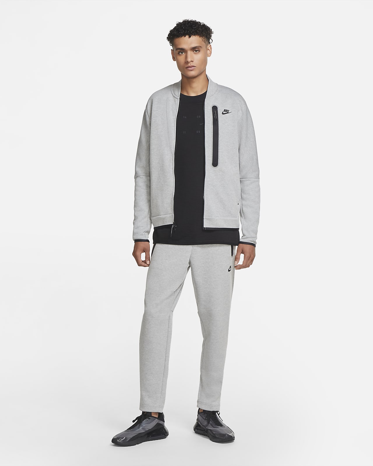 nike fleece bomber