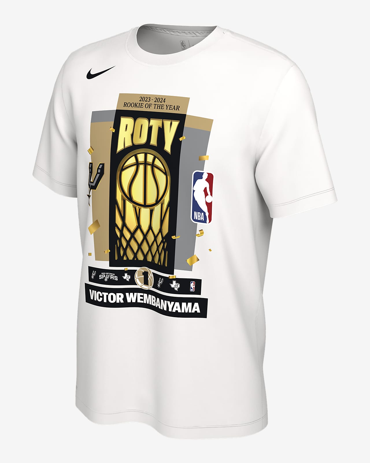 Victor Wembanyama San Antonio Spurs Men's Nike NBA 2024 Rookie of the Year T-Shirt