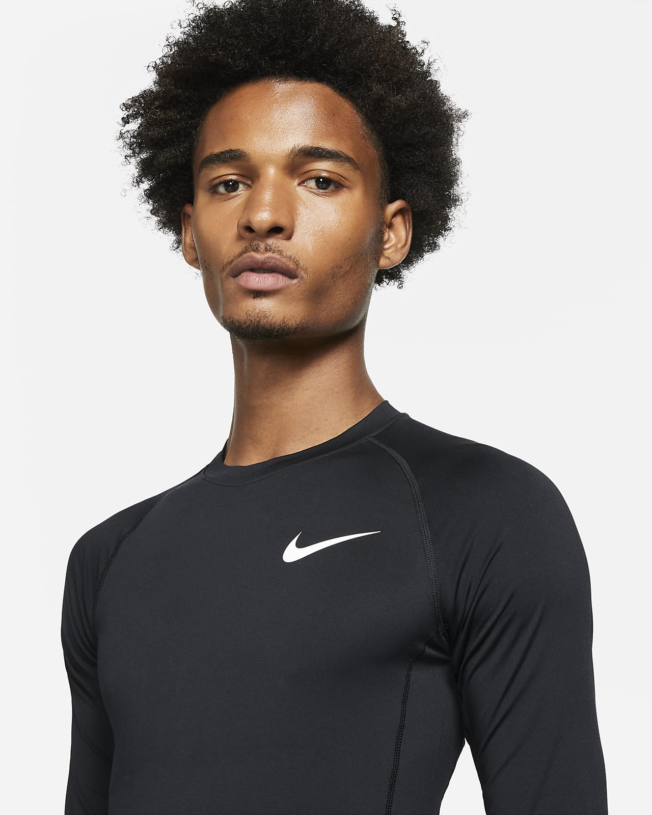 Men's Nike Pro Dri-fit Athleisure Casual Sports Round Neck Breathable Long  Sleeves Black T-Shirt DD1991-010