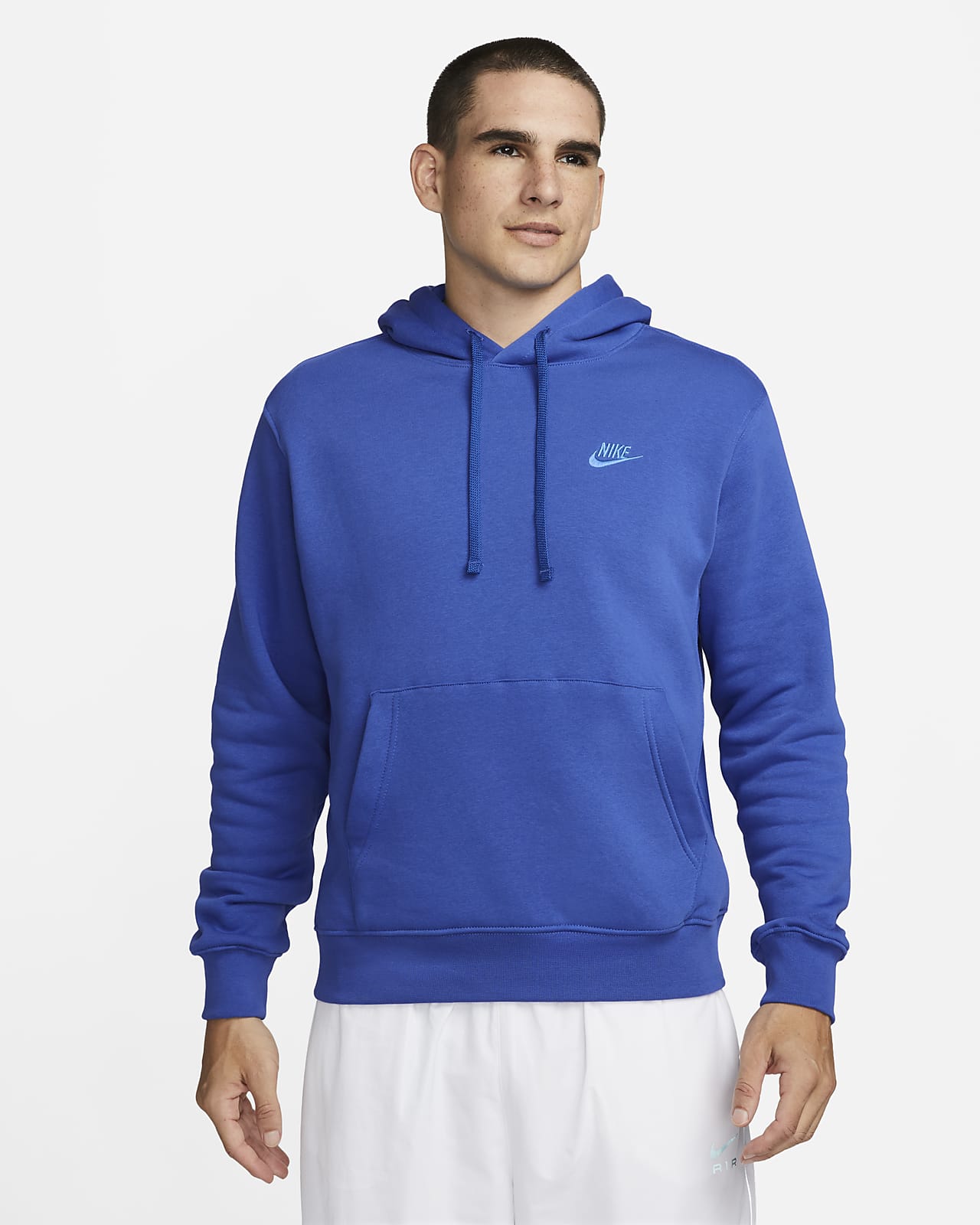 nike men's sportswear club fleece hoodie blue