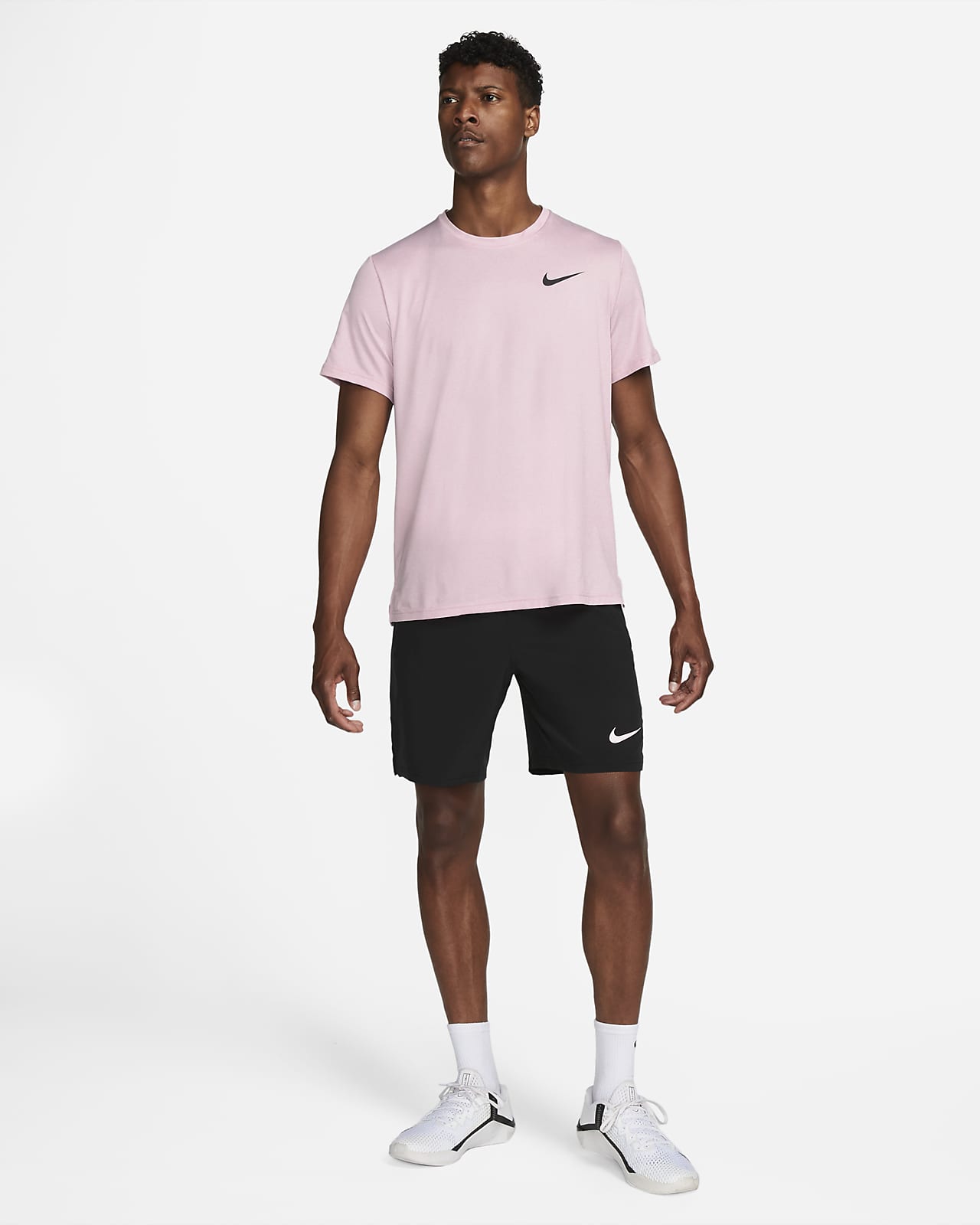 Nike Pro Dri-FIT Logo Men's Tennis Short Tights - Iron Grey/Black