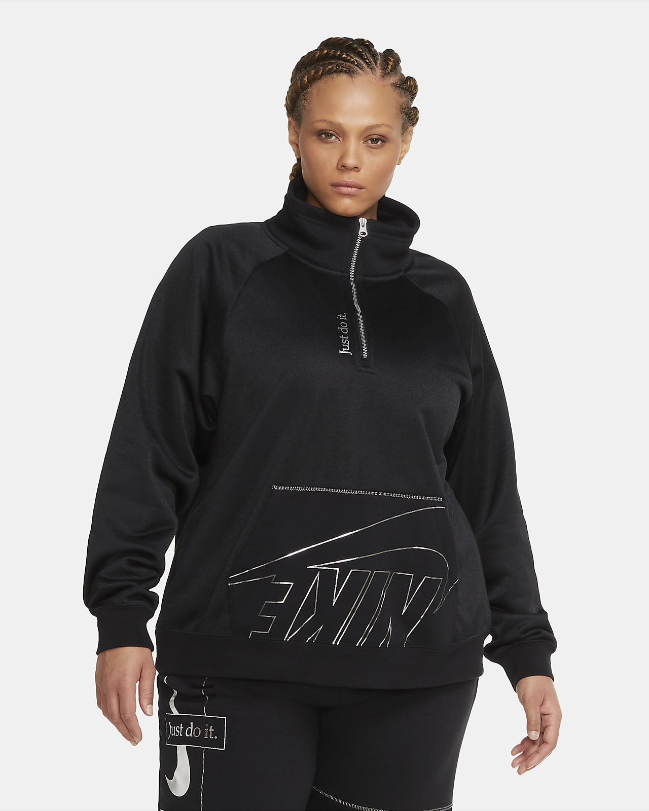 nike plus size half zip