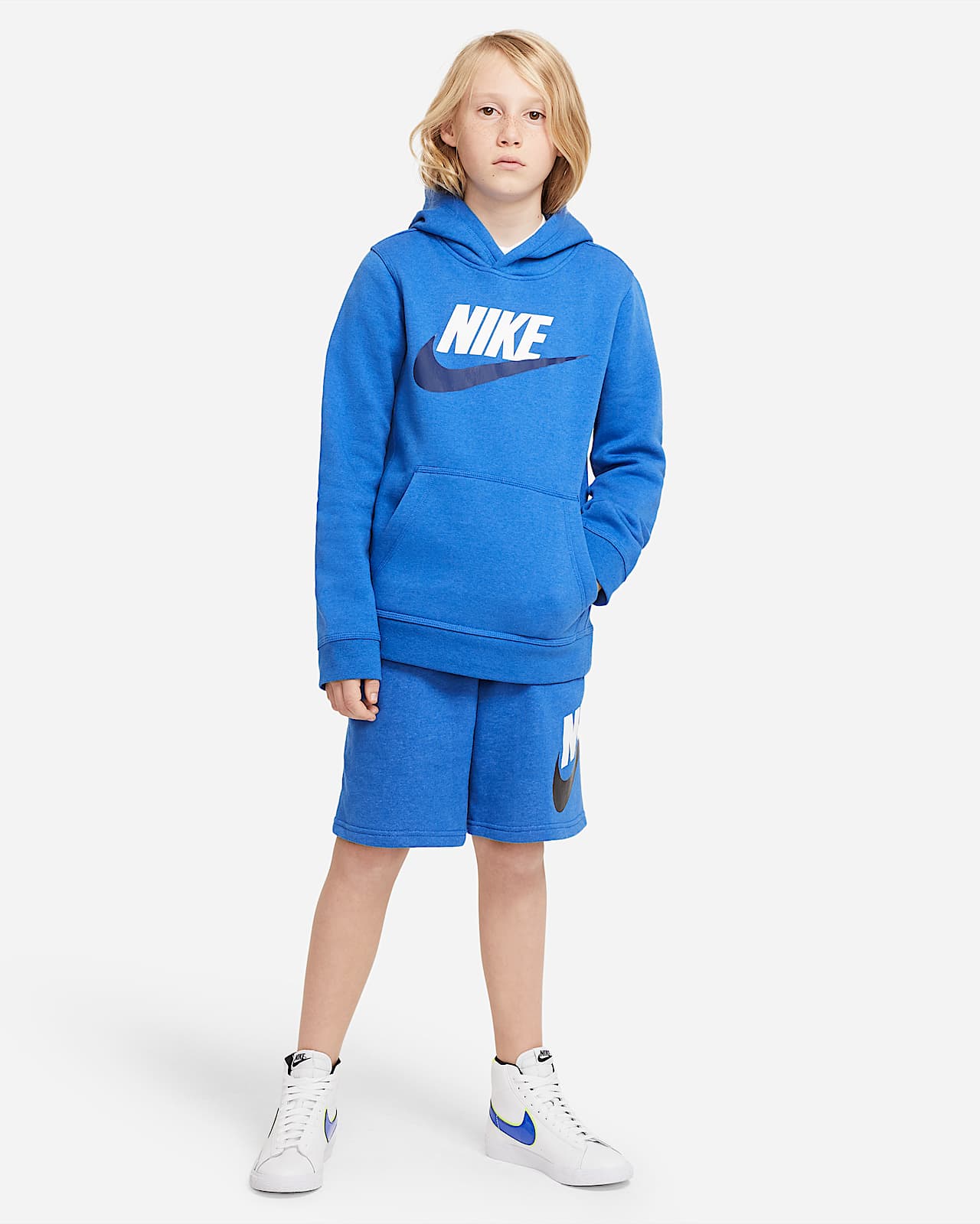nike club logo hoodie junior