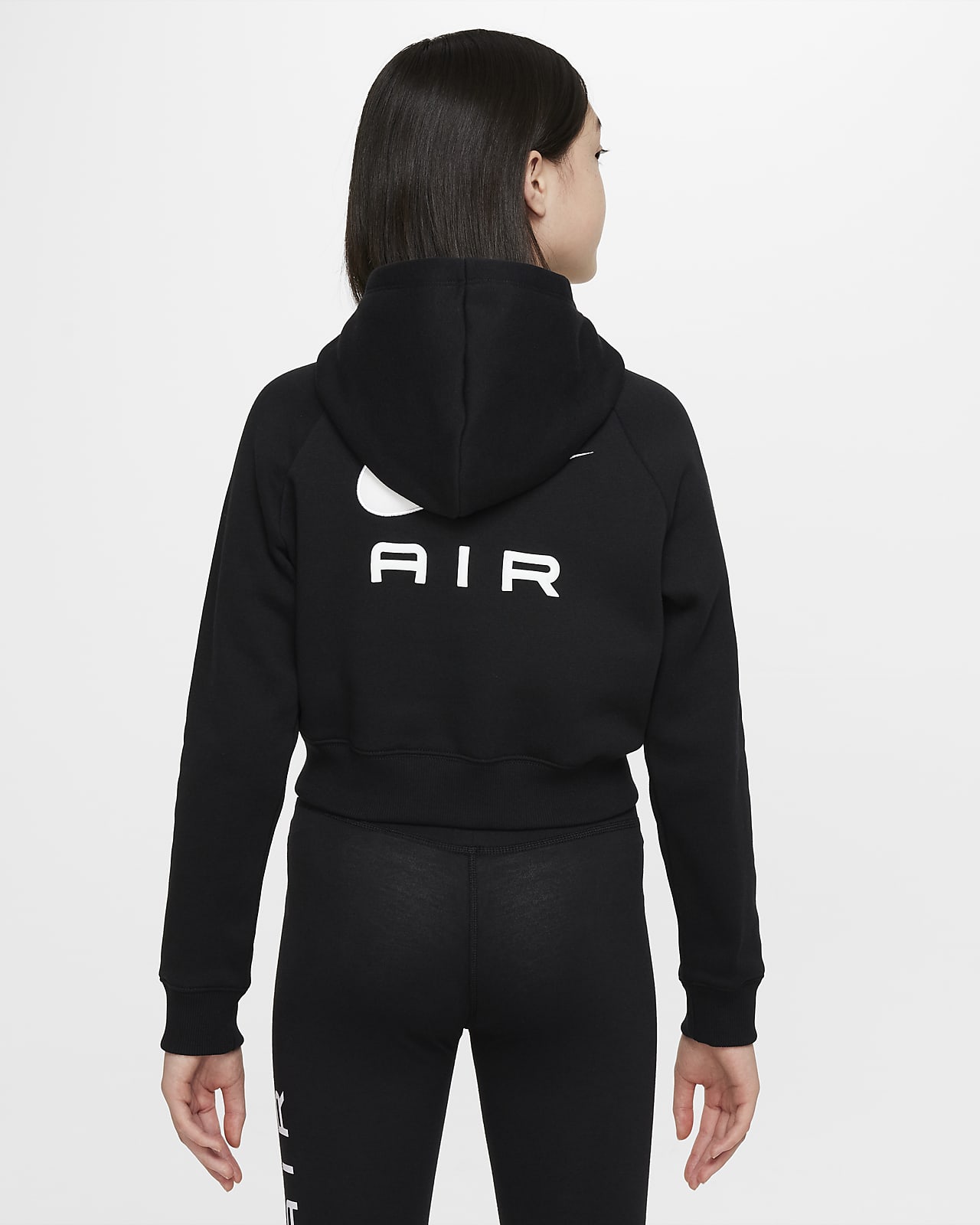 roll Suitable Preference Nike Air Big Kids' (Girls') French Terry Crop Hoodie. Nike.com