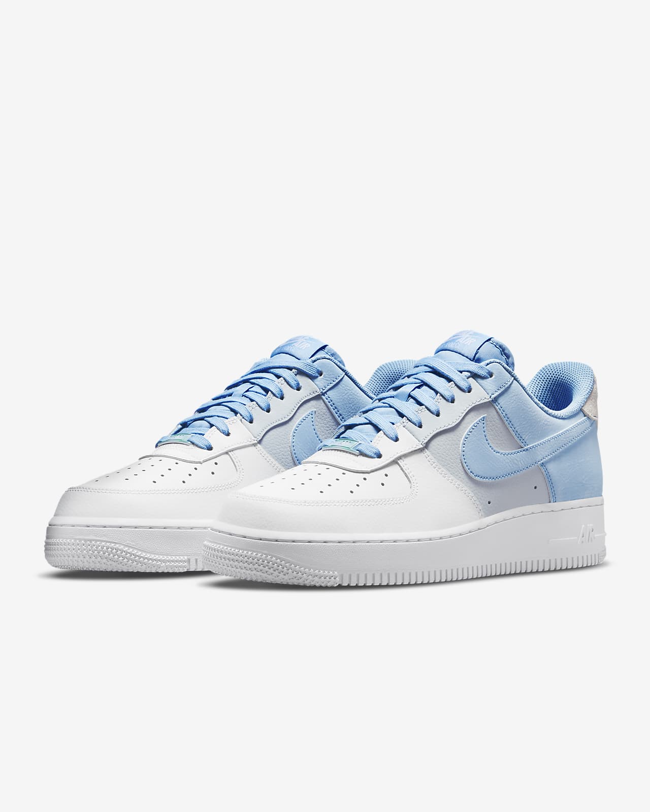 nike air force 1 blue white and grey