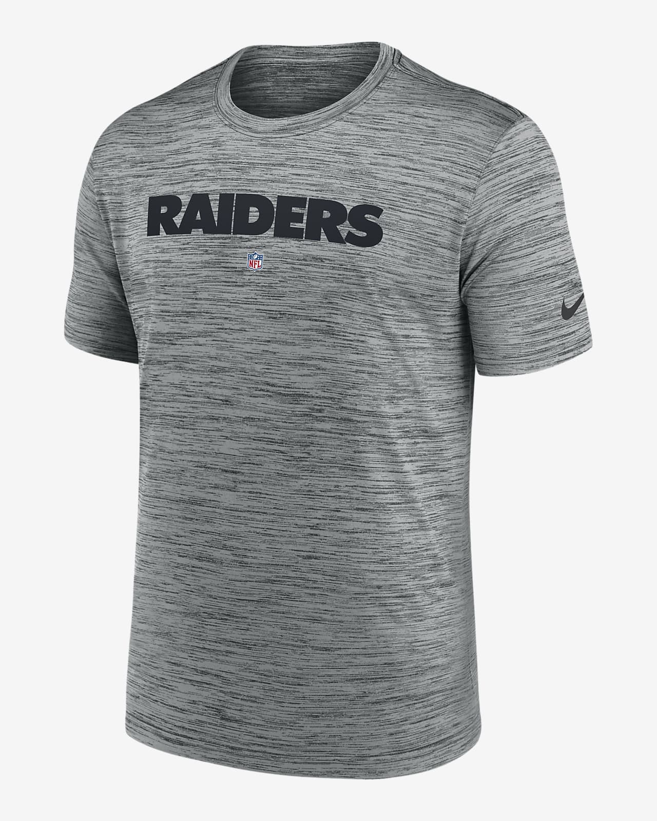 Men's Las Vegas Raiders Nike Heather Black Slub Fashion Long Sleeve T-Shirt  in 2023