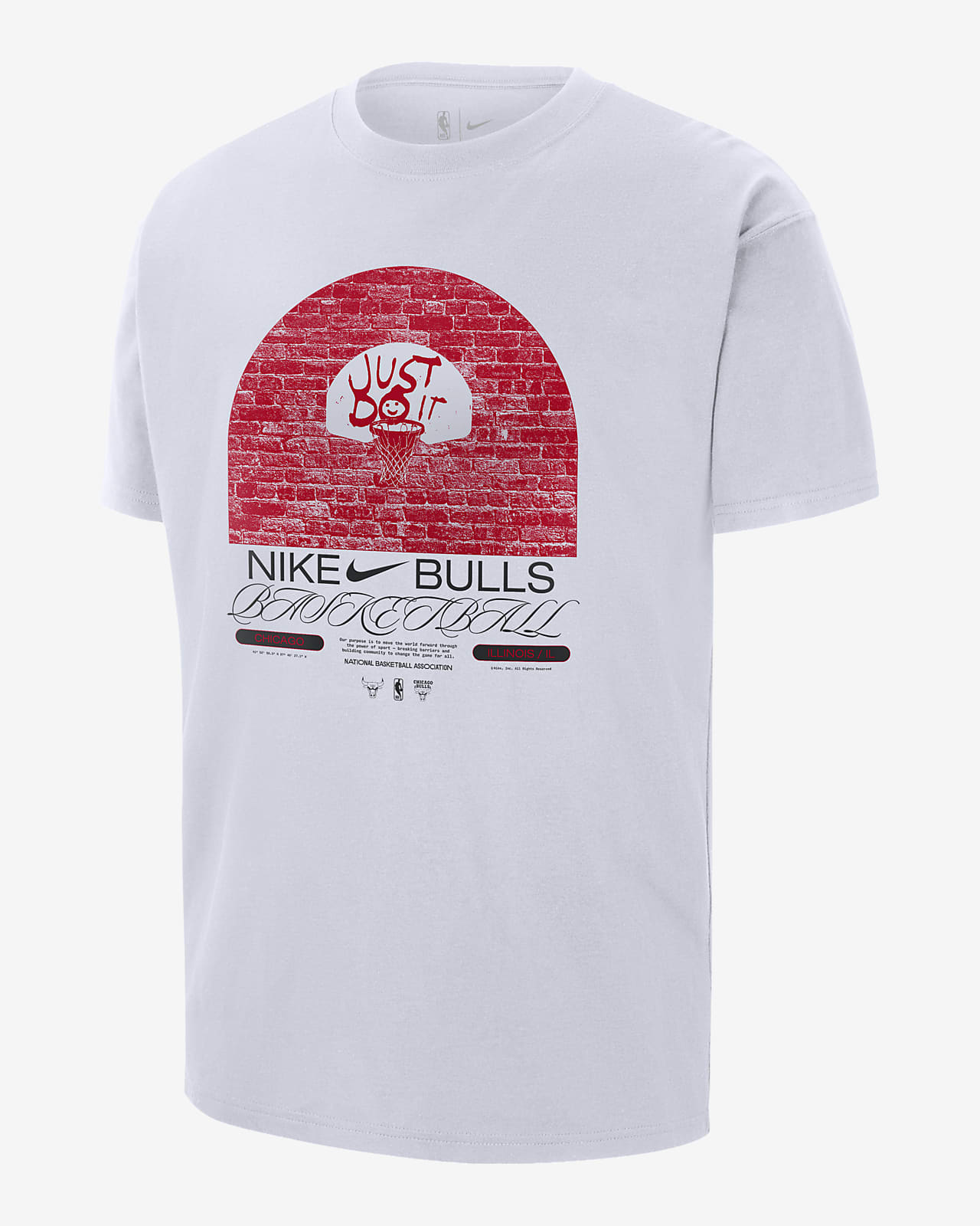 Camiseta Chicago Bulls Jordan Courtside Max 90 - Blanco - Hombres